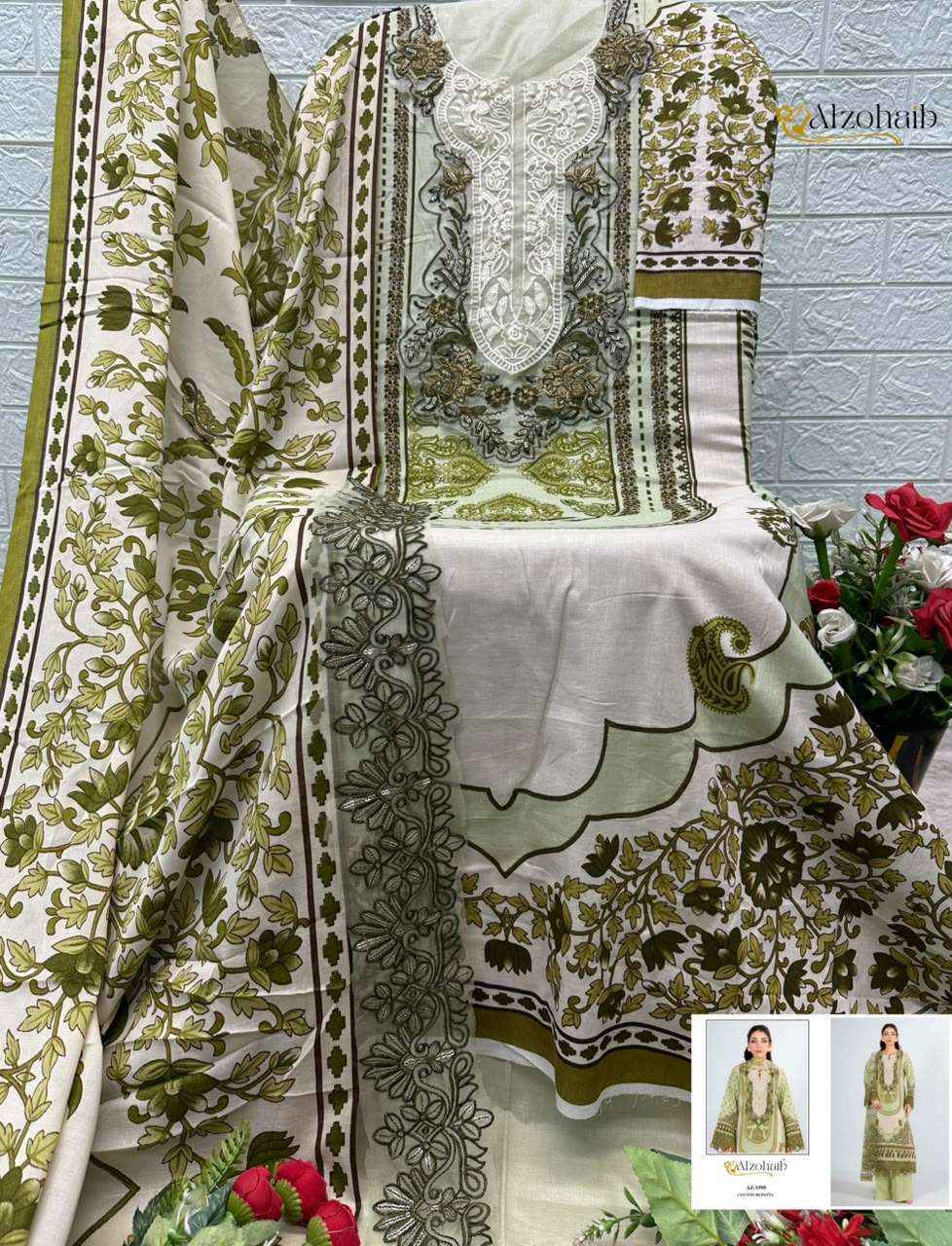 Al Zohaib Anisa Vol 2 Cotton Dress Material 4 pcs Catalogue