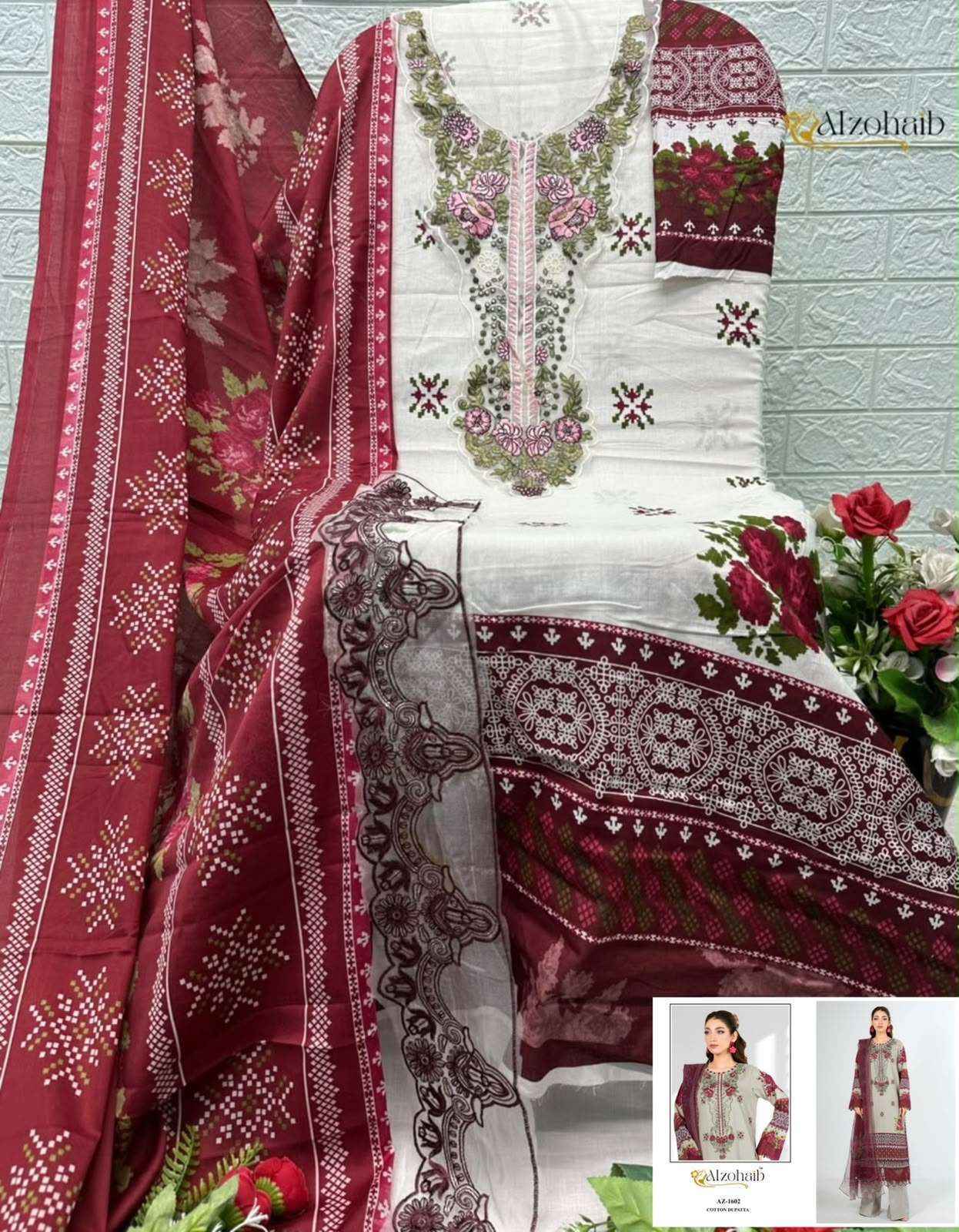Al Zohaib Anisa Vol 2 Cotton Dress Material 4 pcs Catalogue