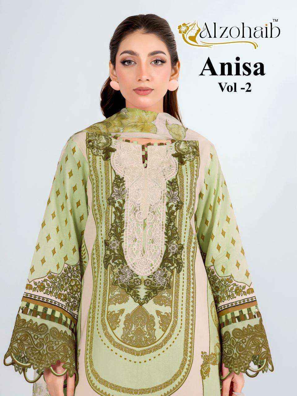 Al Zohaib Anisa Vol 2 Cotton Dress Material 4 pcs Catalogue