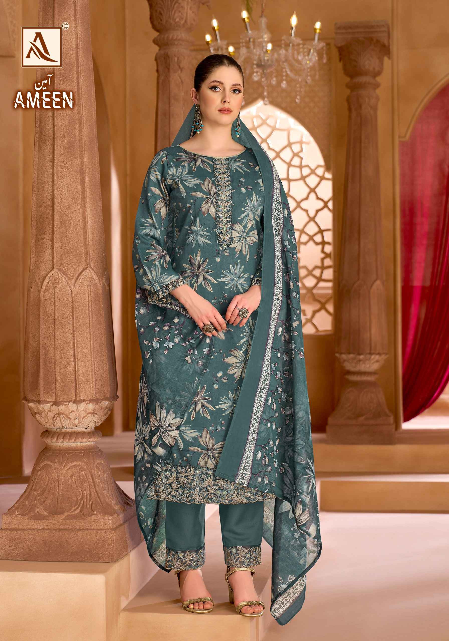 Alok Ameen Zam Cotton Dress Material 6 pcs Catalogue