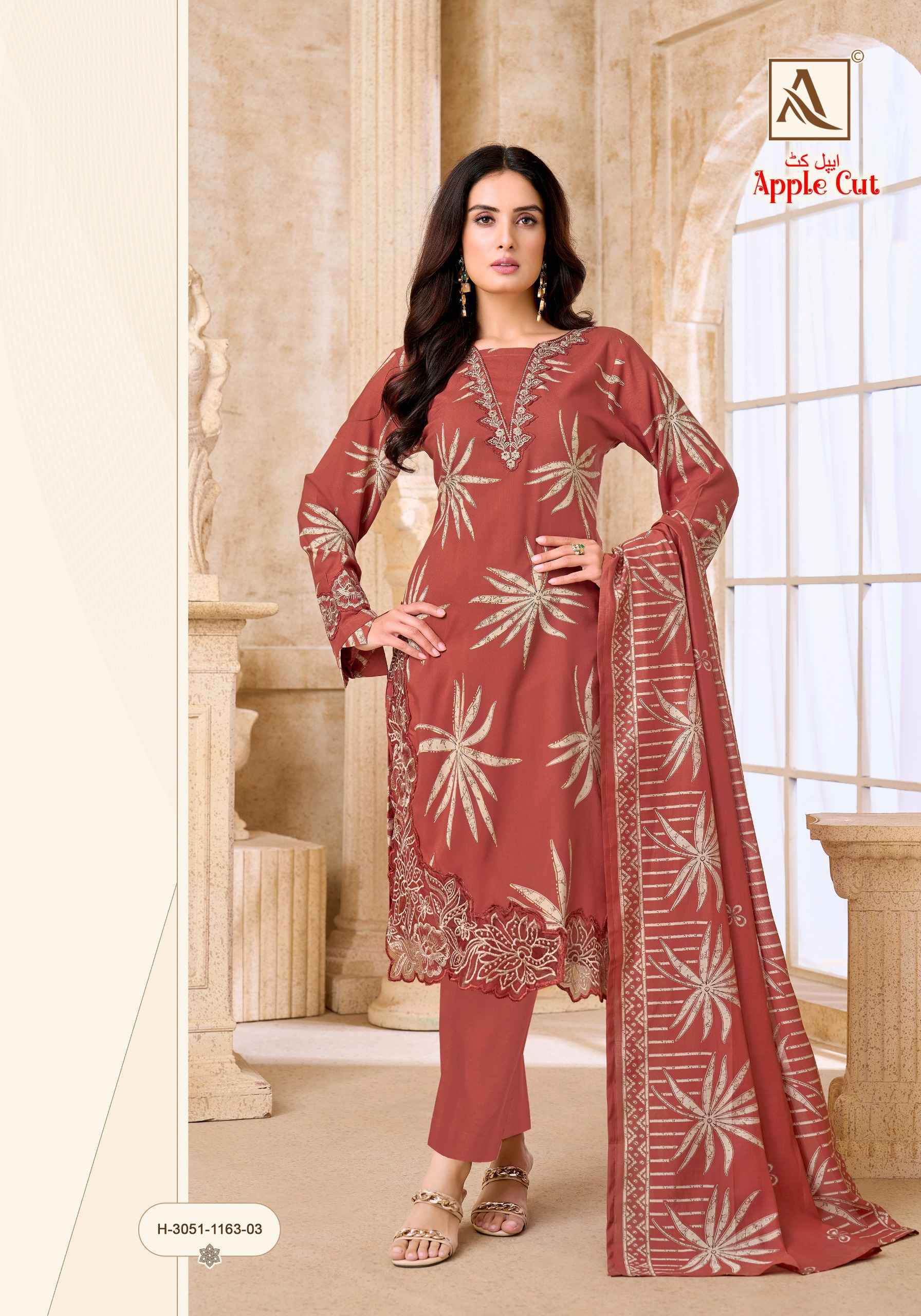 Alok Apple Cut Viscose Reyon Dress Material 6 pcs Catalogue