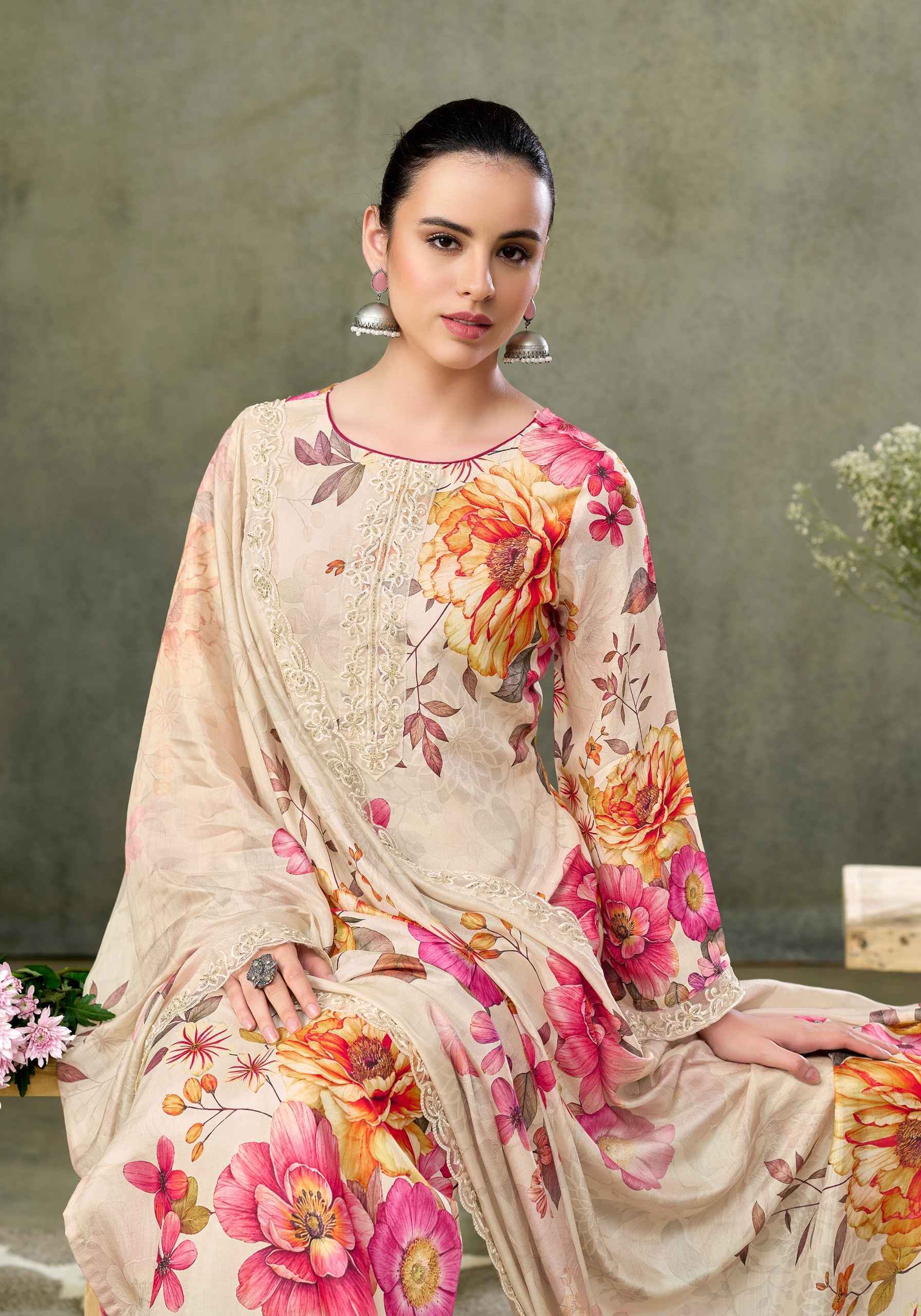 Alok Fariha Edition 7 Muslin Dress Material 8 pcs Catalogue