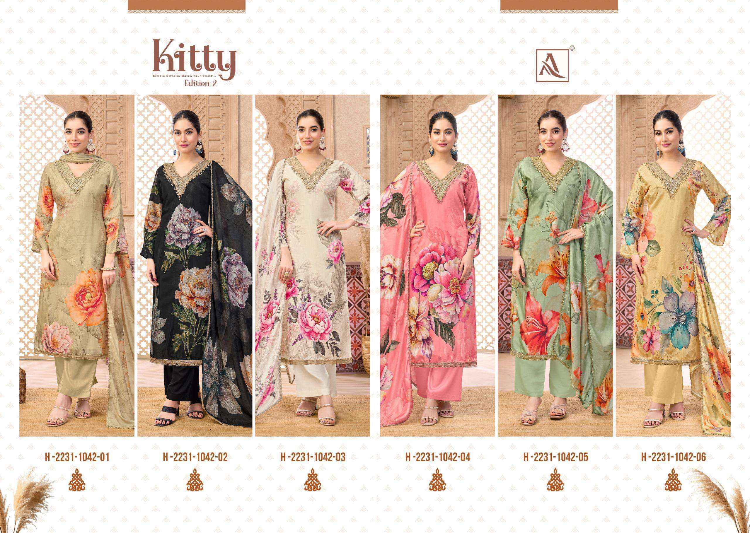 Alok Kitty Edition 2 Viscose Dress Material 6 pcs Catalogue