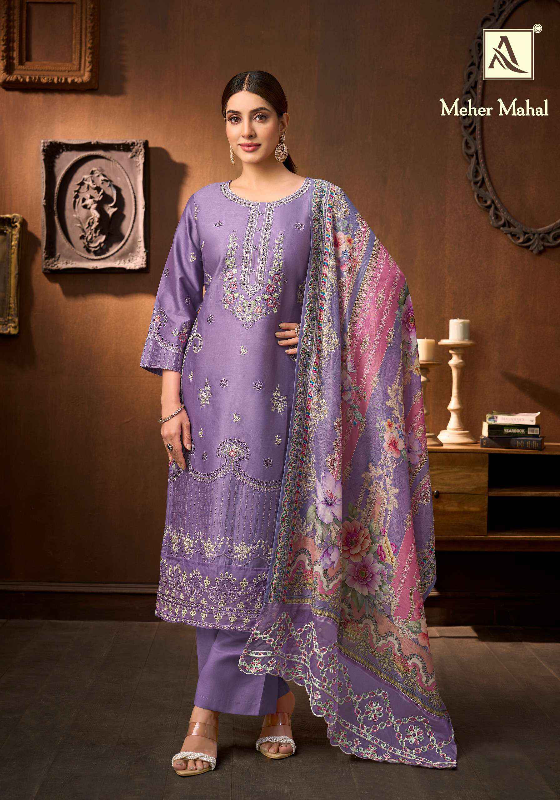 Alok Meher Mahal Jam Cotton Dress Material 4 pcs Catalogue
