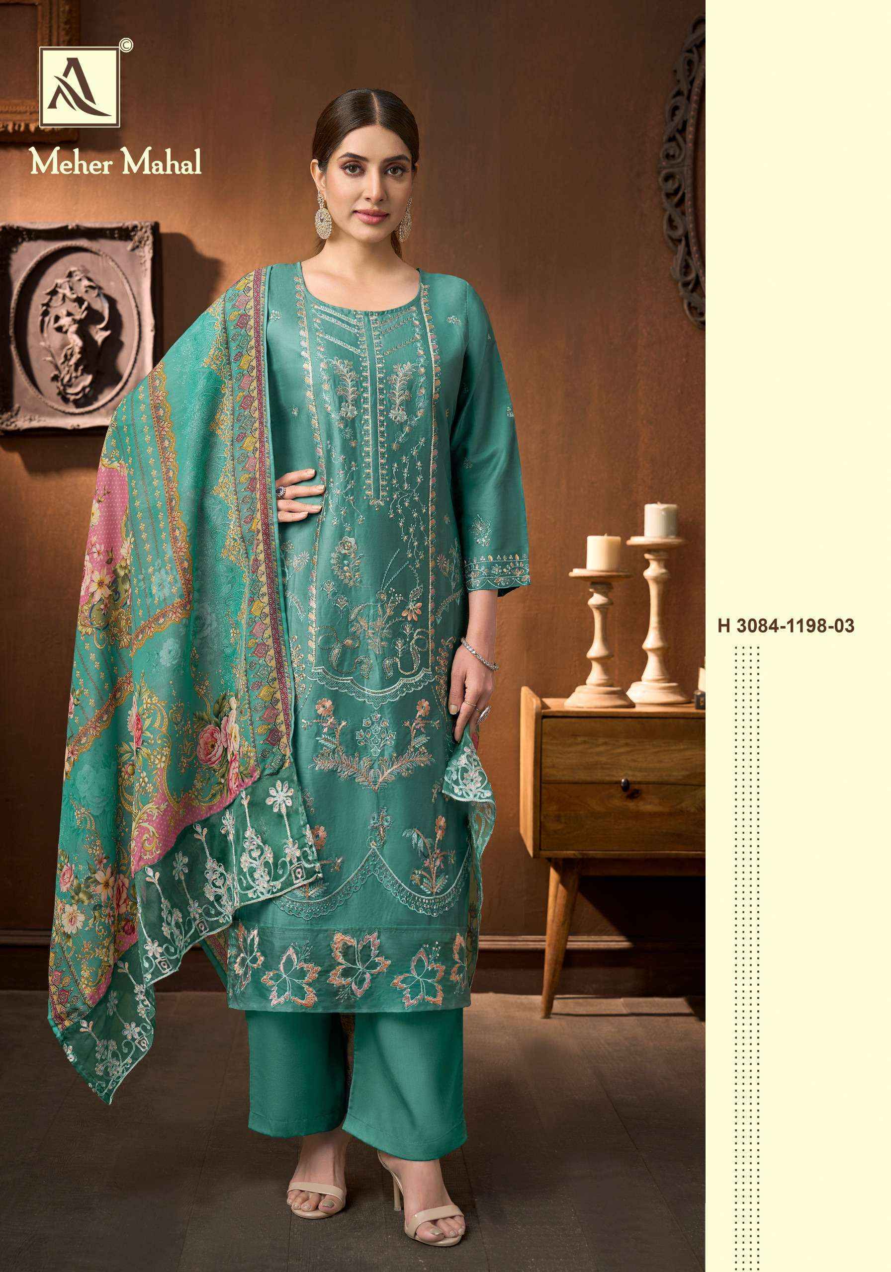 Alok Meher Mahal Jam Cotton Dress Material 4 pcs Catalogue
