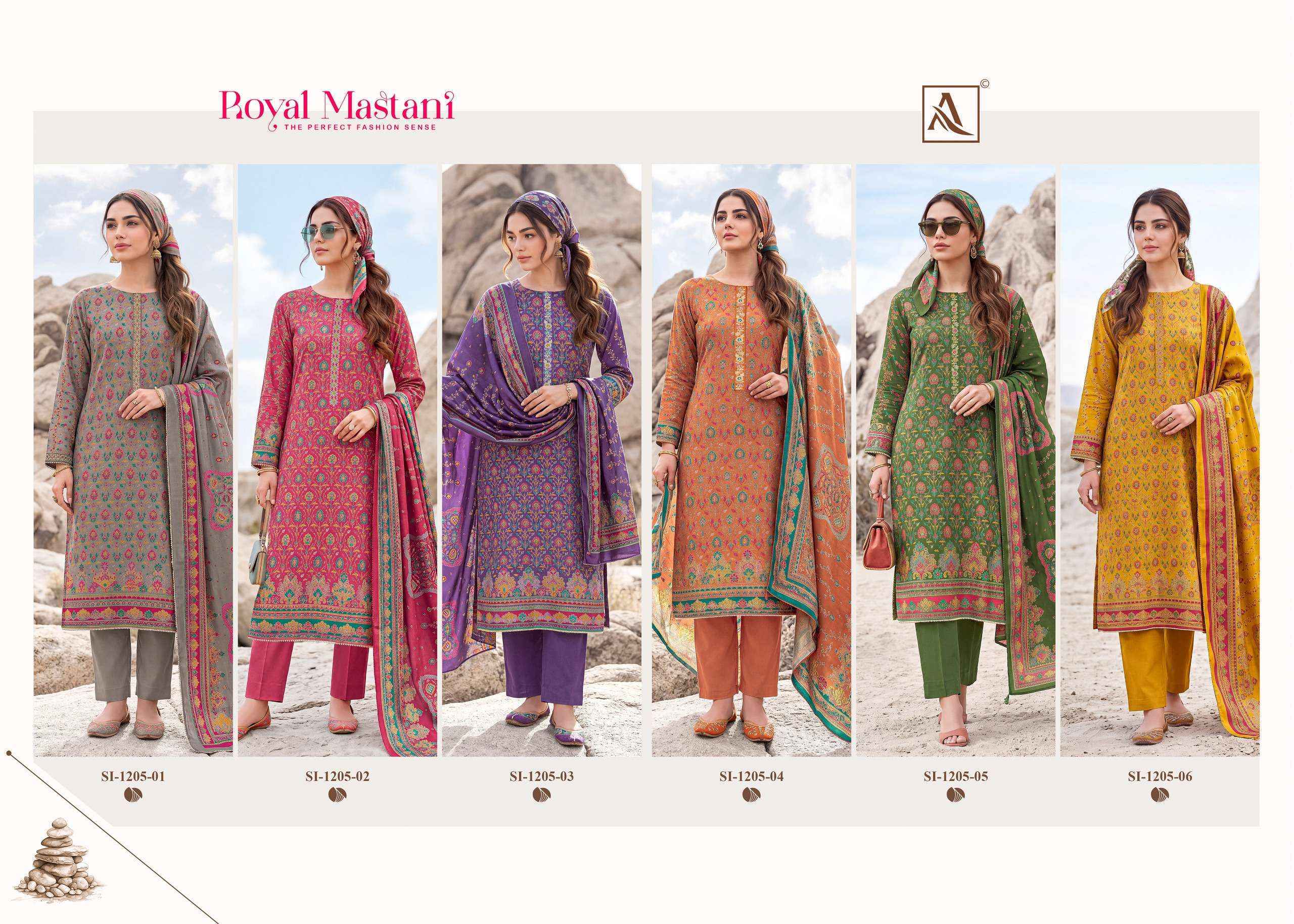 Alok Royal Mastani Viscose Dress Material 6 pcs Catalogue