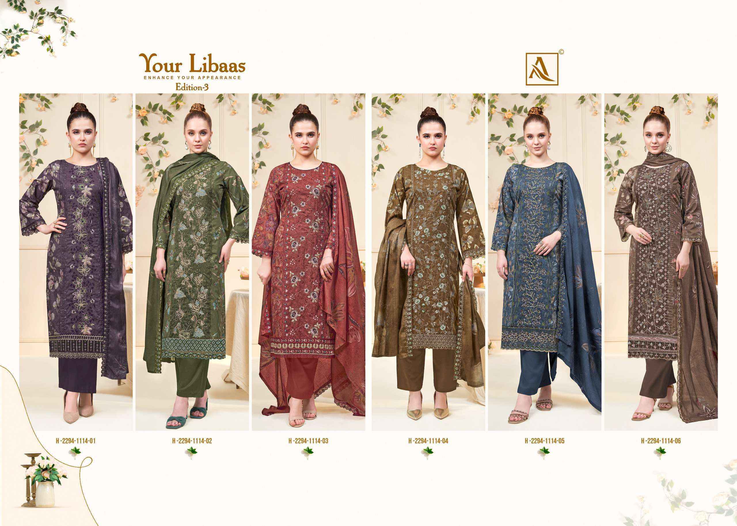 Alok Your Libaas Edition 3 Cambric Cotton Dress Material 6 pcs Catalogue