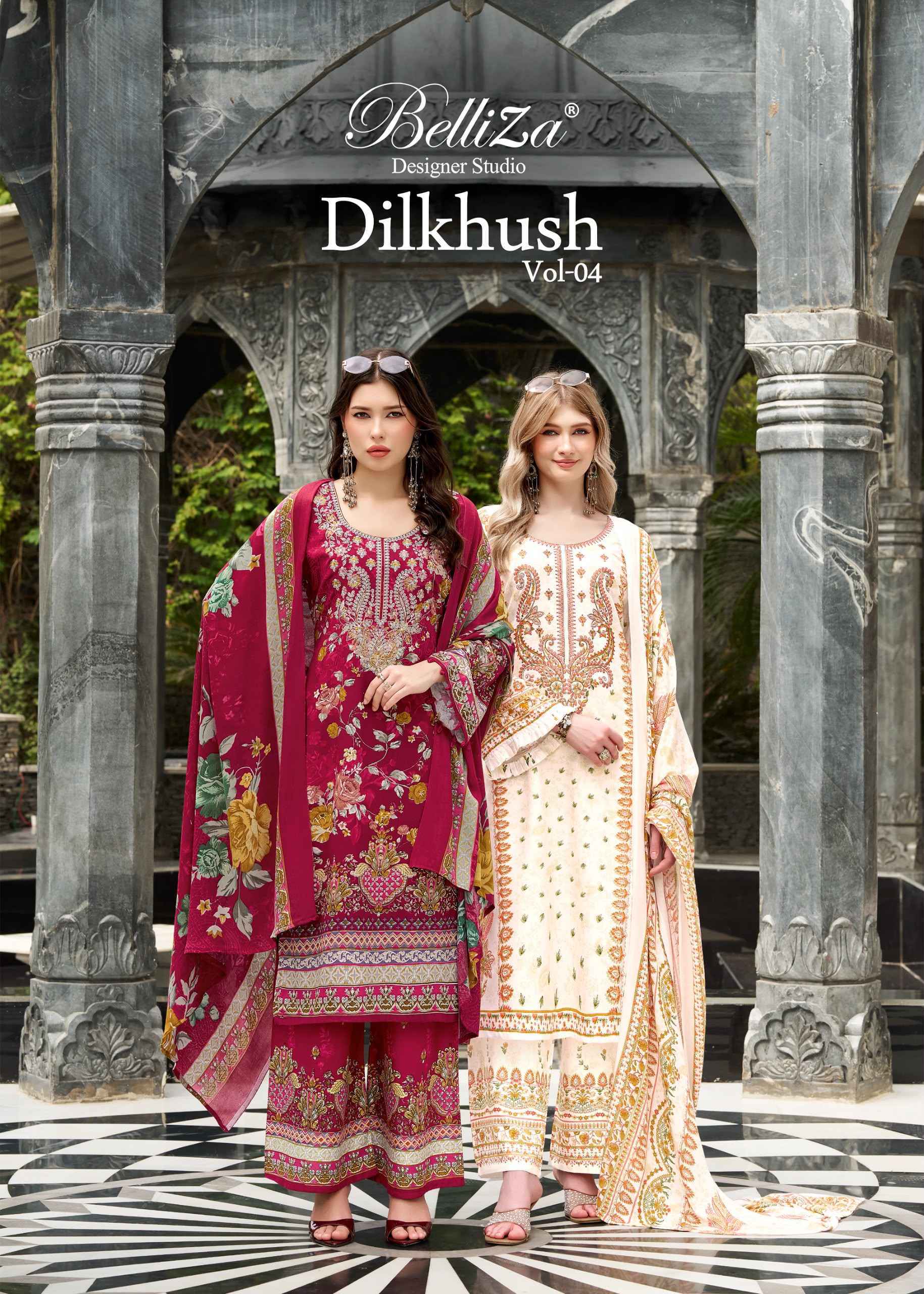 Belliza Dilkhush Vol 4 Viscose Rayon Dress Material 8 pcs Catalogue