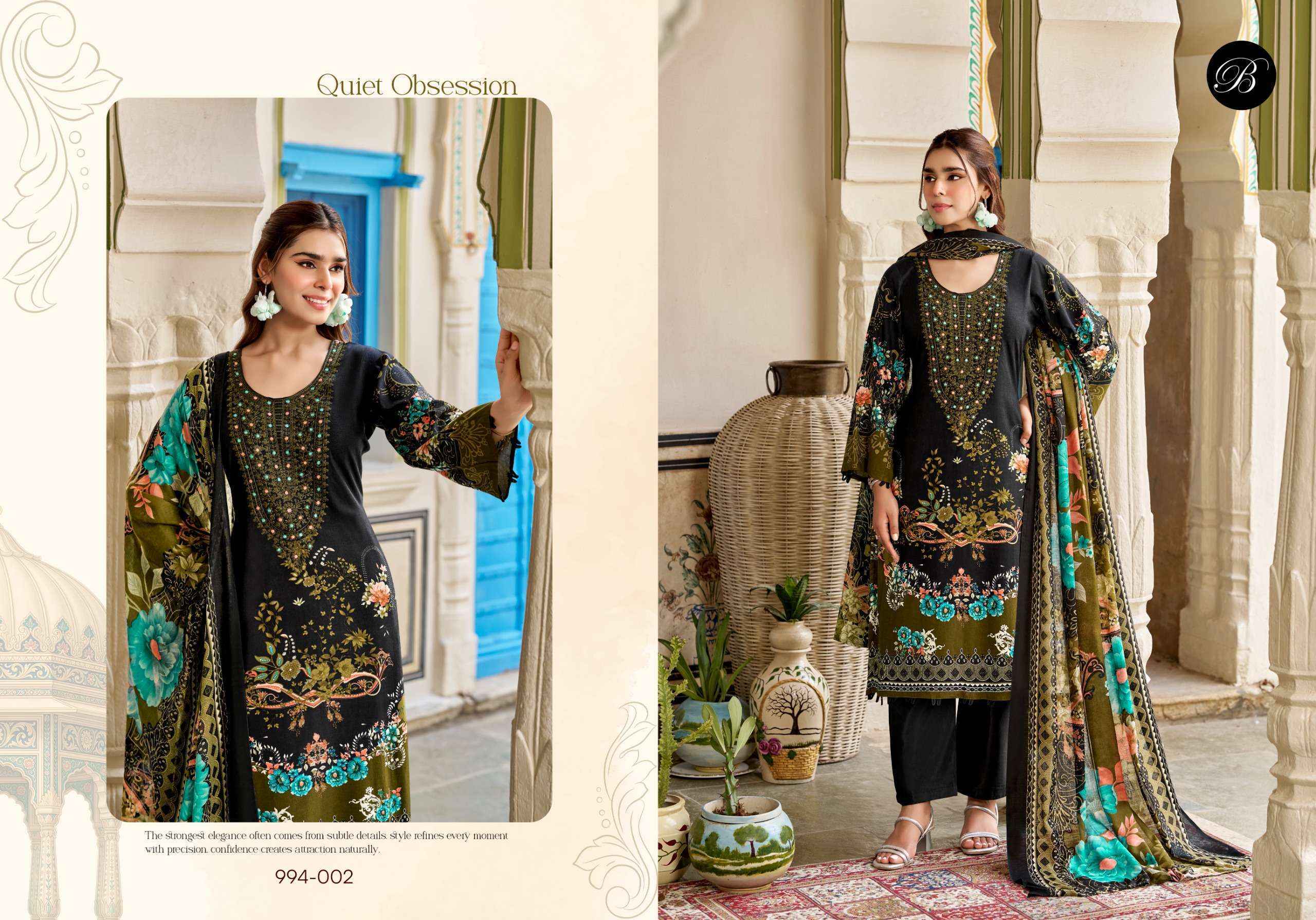 Belliza Riwayat Vol 19 Viscose Rayon Dress Material 8 pcs Catalogue
