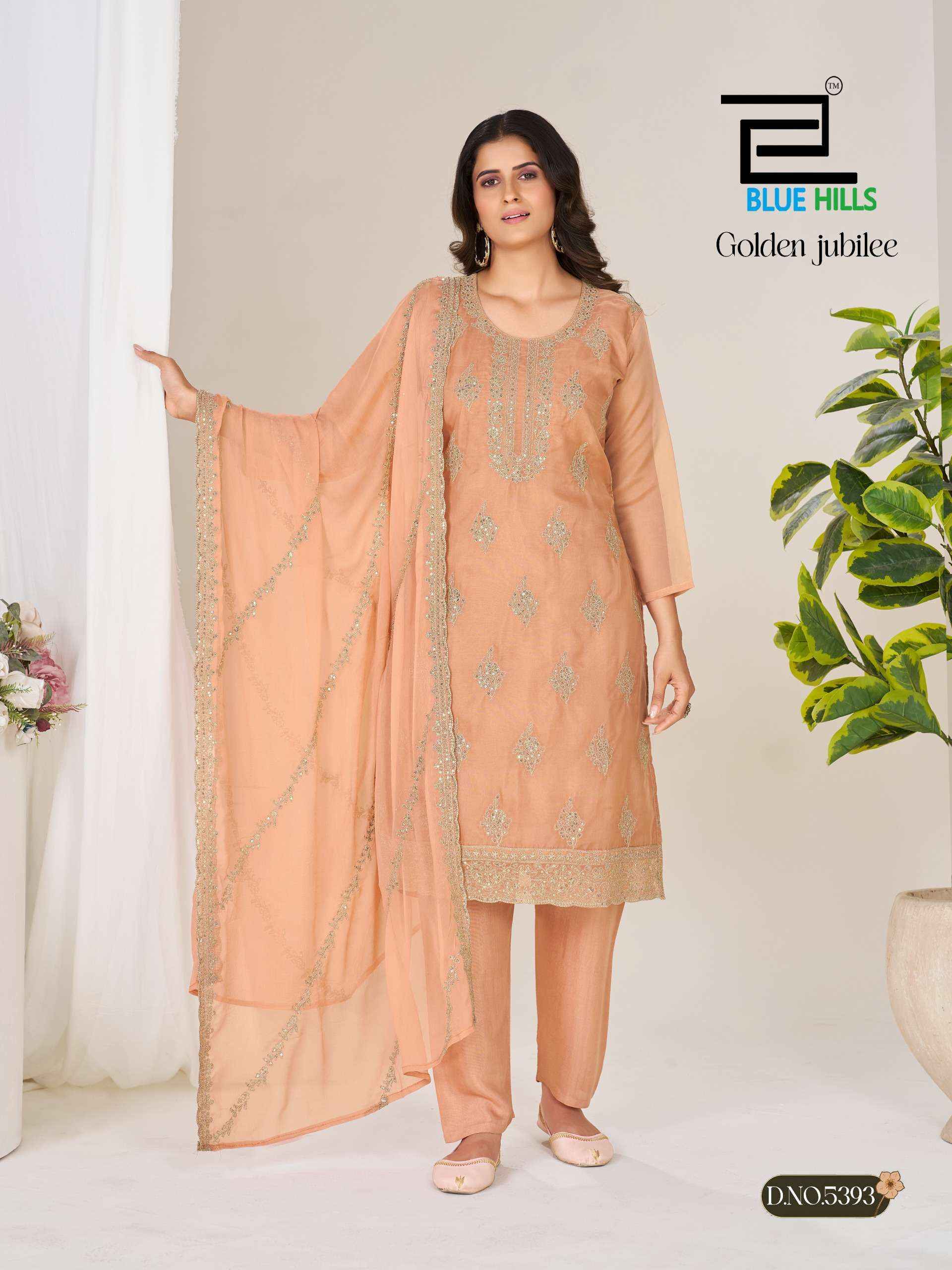 Blue Hills Golden Jubilee Organza Kurti Combo 4 pcs Catalogue