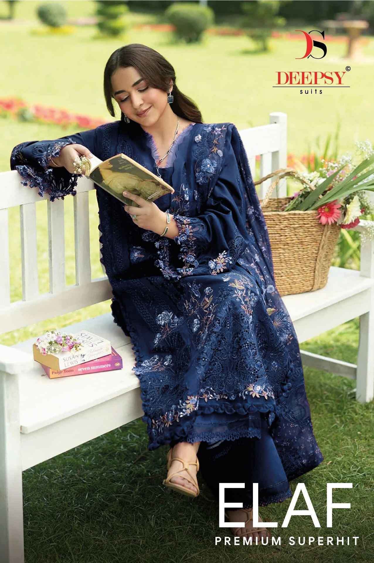 Deepsy Elaf Premium Superhit Cotton Dress Material 6 pcs Catalogue