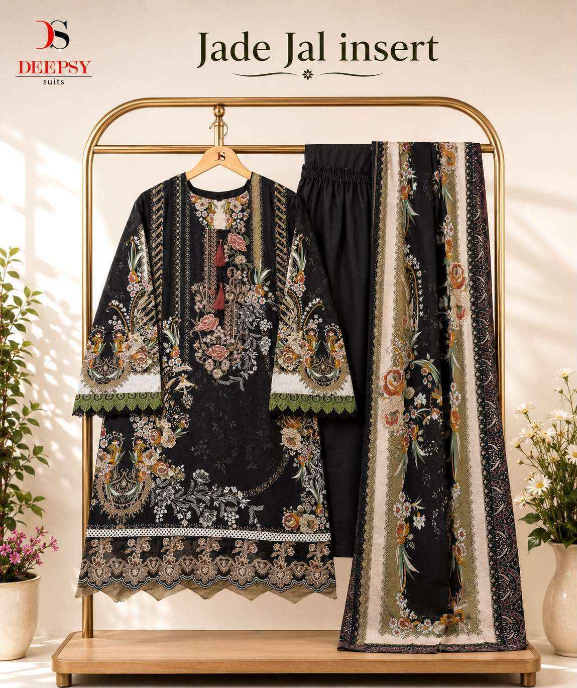 Deepsy Jade Jal Insert Readymade Cotton Dress 4 pcs Catalogue