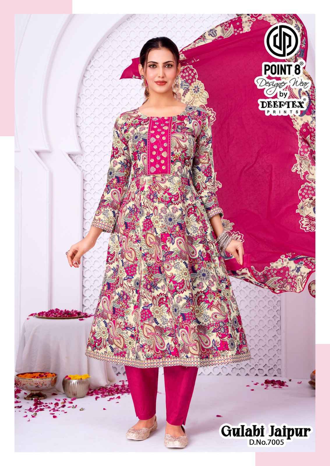 Deeptex Gulabi Jaipur Vol 7 Readymade Cotton Dress 8 pcs Catalogue
