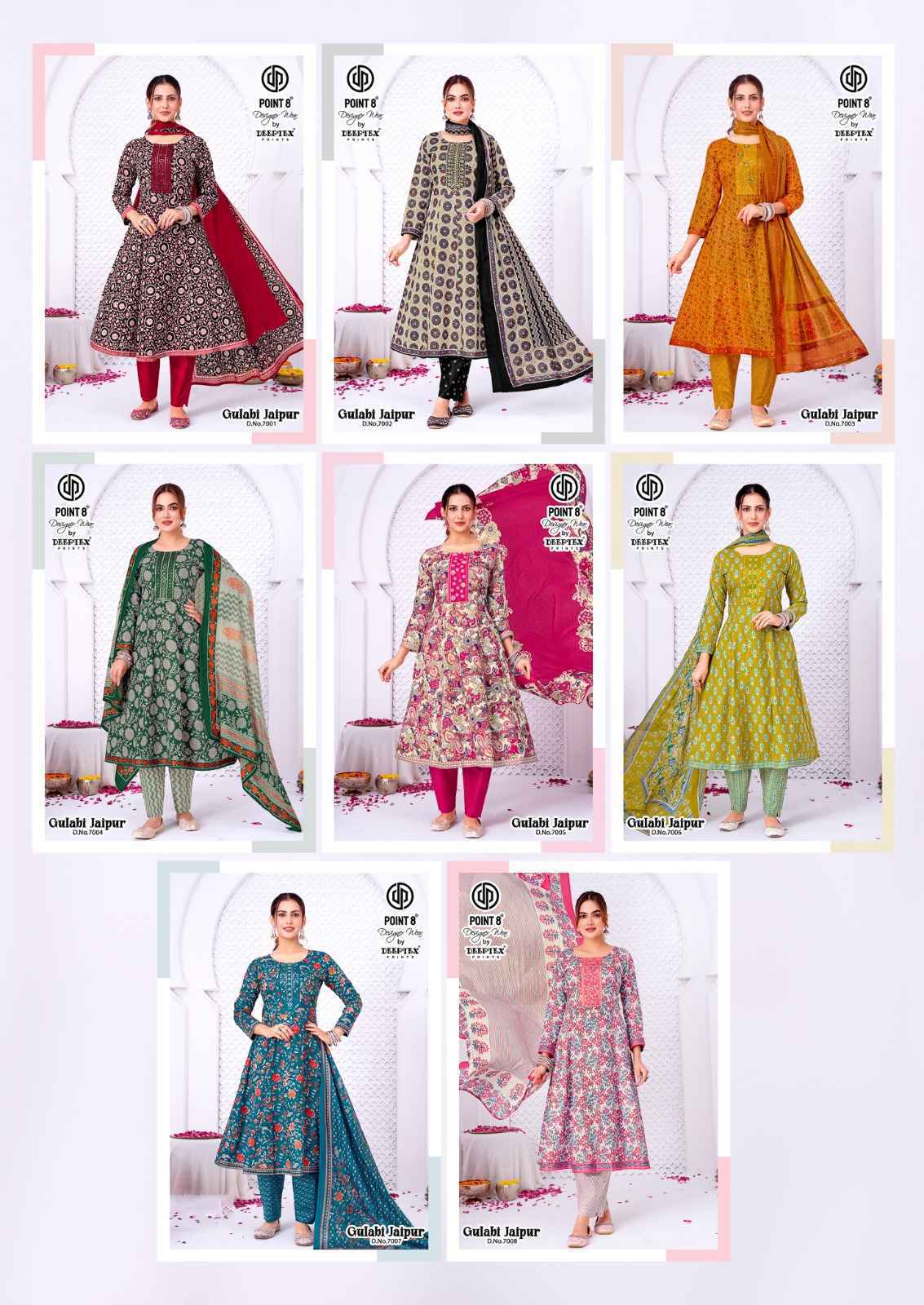 Deeptex Gulabi Jaipur Vol 7 Readymade Cotton Dress 8 pcs Catalogue