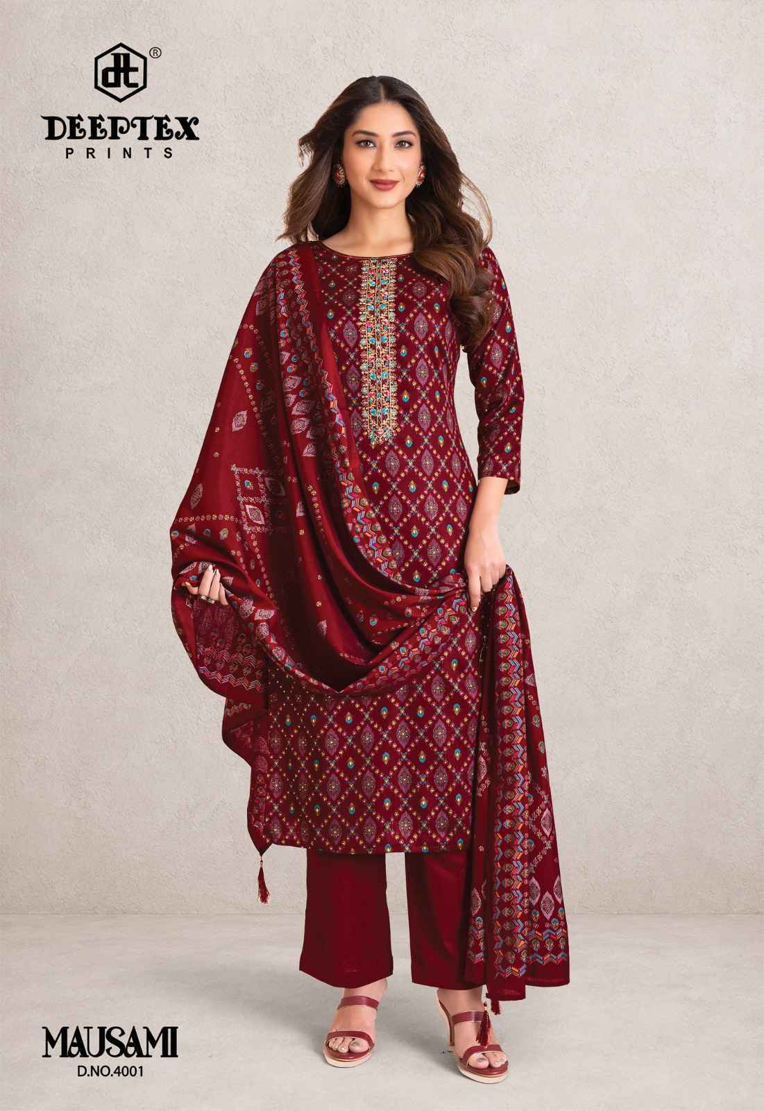 Deeptex Mausami Vol 4 Jam Satin Dress Material 8 pcs Catalogue
