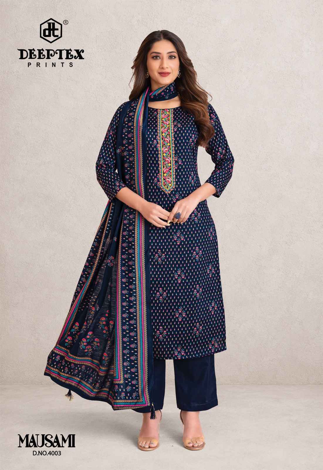 Deeptex Mausami Vol 4 Jam Satin Dress Material 8 pcs Catalogue