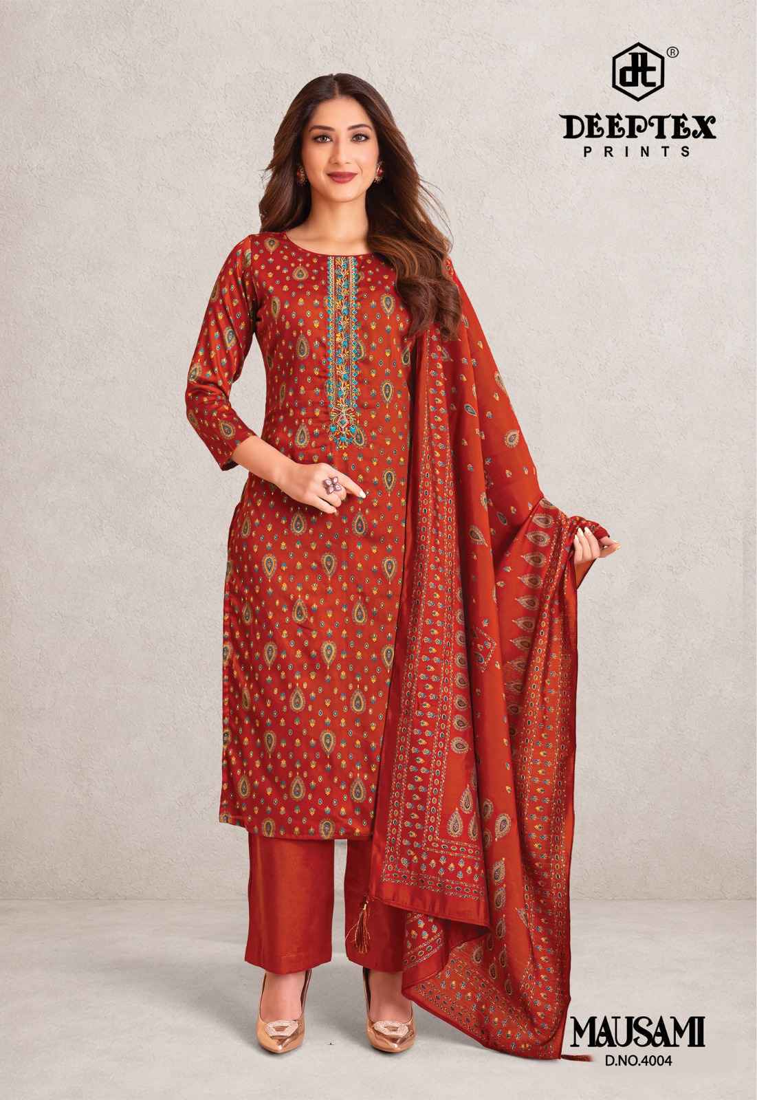 Deeptex Mausami Vol 4 Jam Satin Dress Material 8 pcs Catalogue