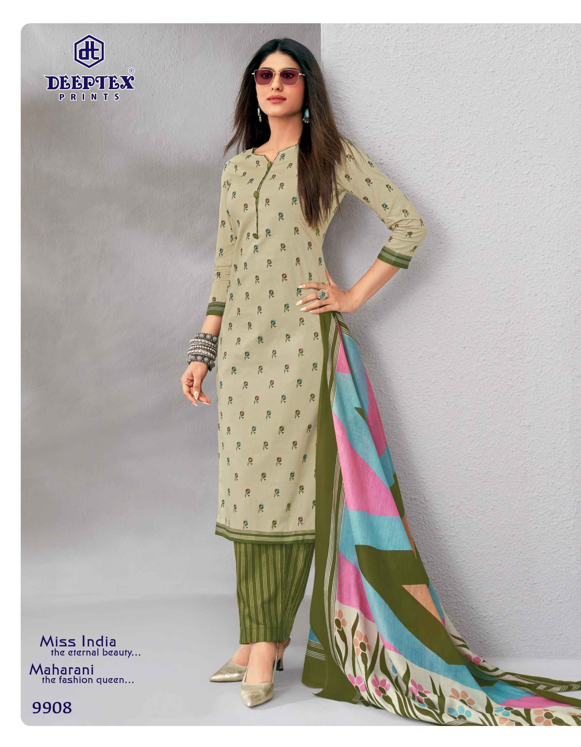 Deeptex Miss India Vol 99 Cotton Dress Material 16 pcs Catalogue