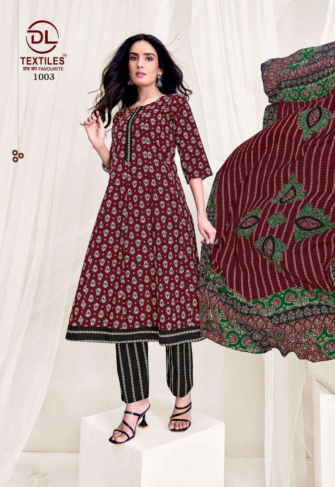 DL Textiles Pink City Vol 1 Readymade Cotton Dress 8 pcs Catalogue