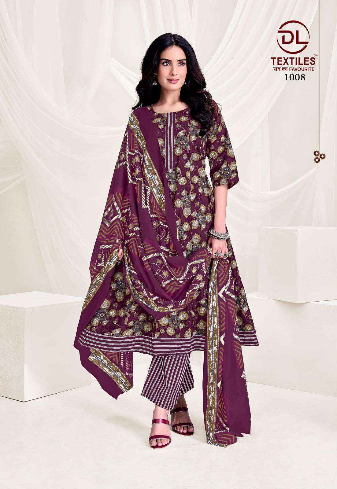 DL Textiles Pink City Vol 1 Readymade Cotton Dress 8 pcs Catalogue