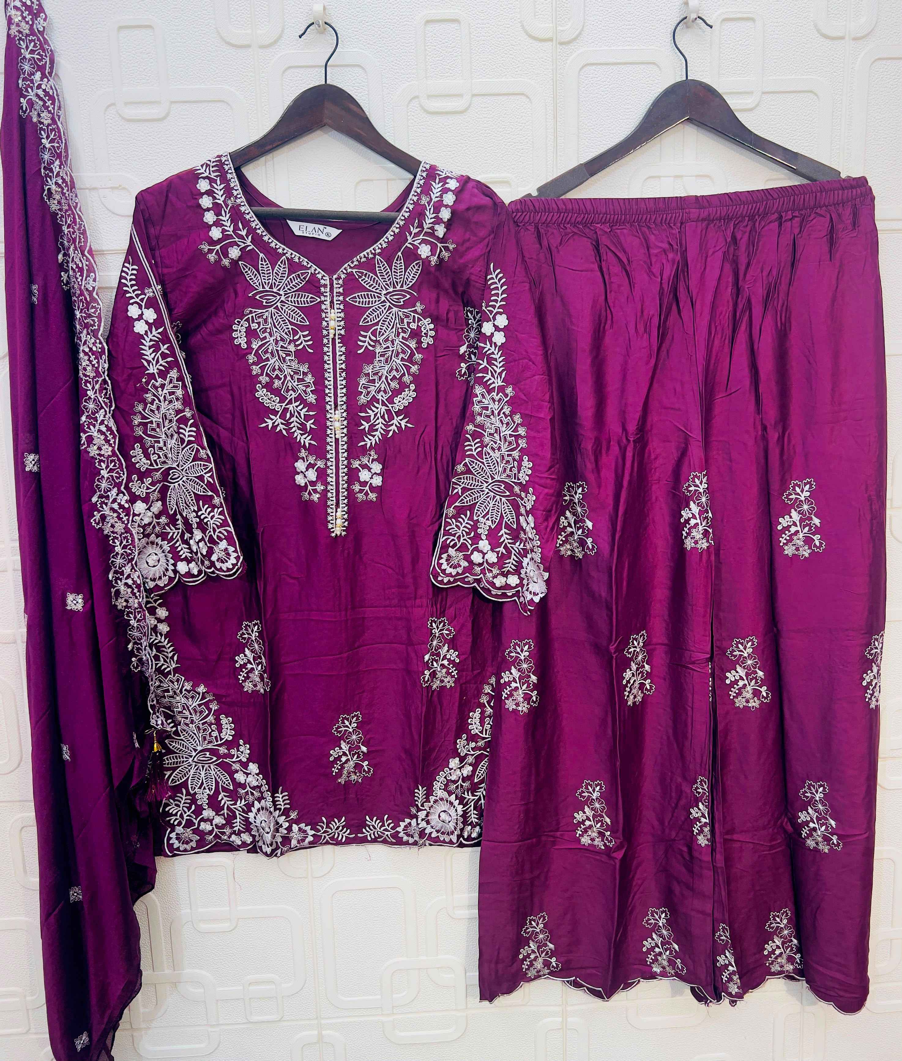 Elan Studio D No E-55 Readymade Gajji Silk Dress 4 pcs Catalogue