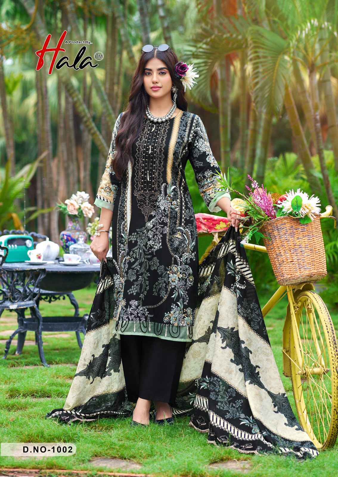 Hala Needle Wonder Lawn Cotton Dress Material 8 pcs Catalogue