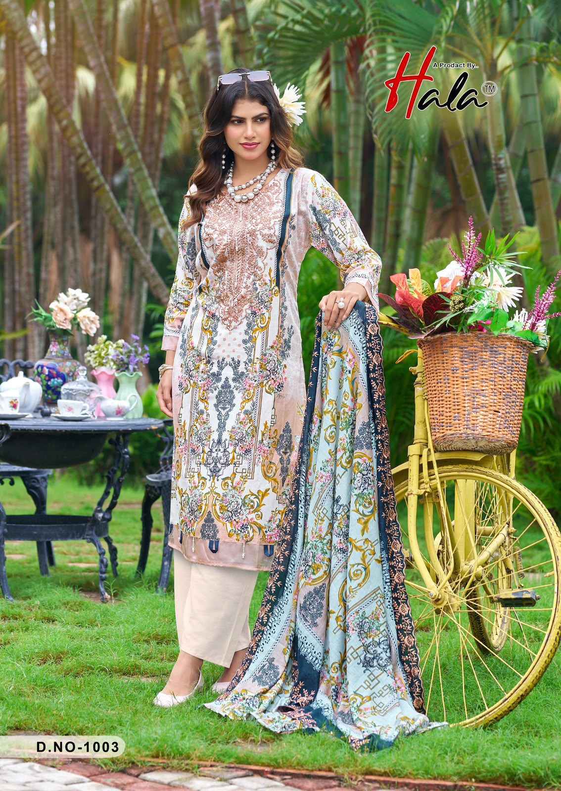 Hala Needle Wonder Lawn Cotton Dress Material 8 pcs Catalogue