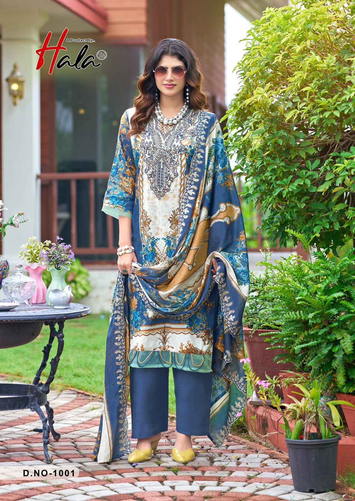 Hala Needle Wonder Lawn Cotton Dress Material 8 pcs Catalogue