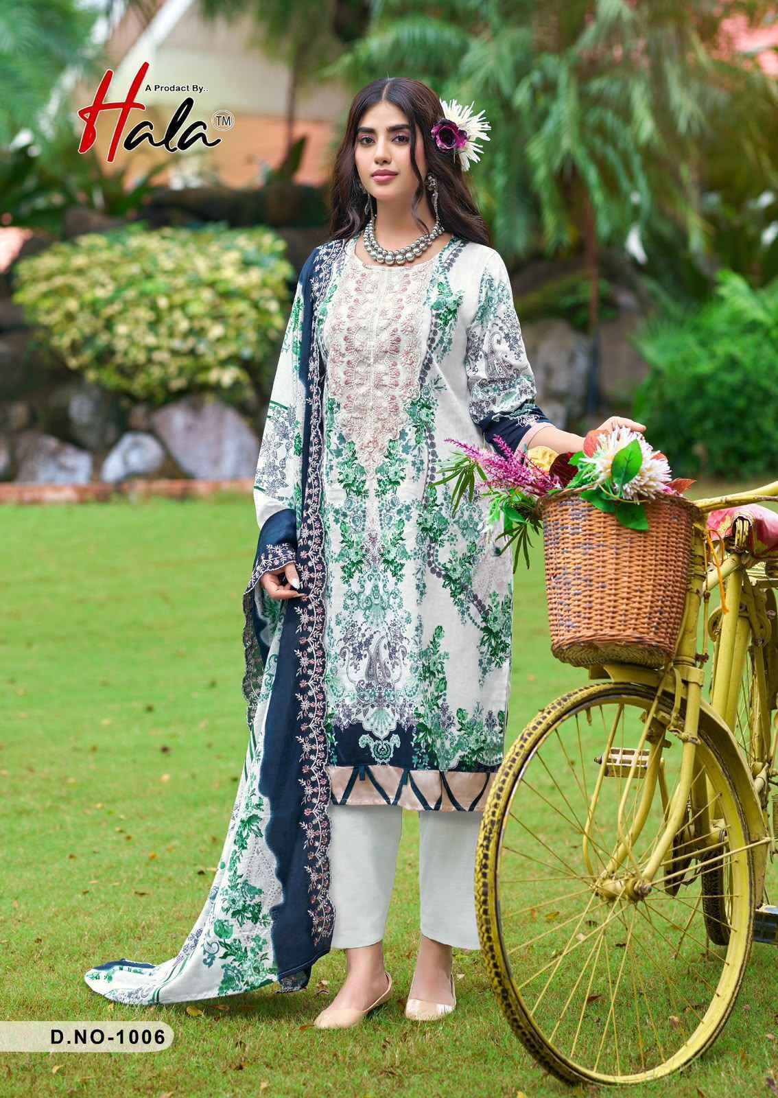 Hala Needle Wonder Lawn Cotton Dress Material 8 pcs Catalogue