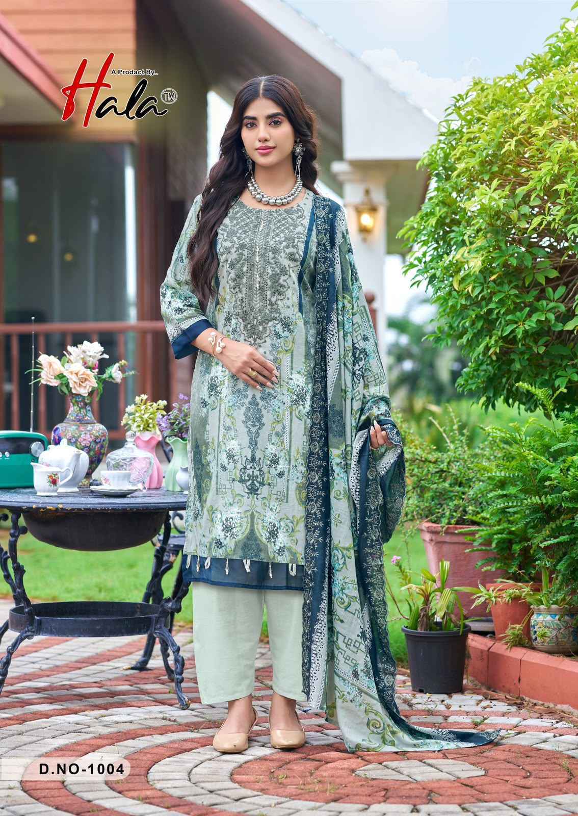 Hala Needle Wonder Lawn Cotton Dress Material 8 pcs Catalogue
