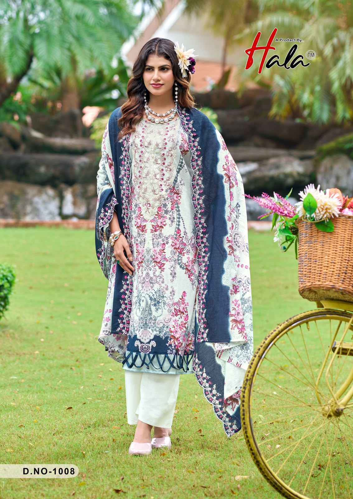 Hala Needle Wonder Lawn Cotton Dress Material 8 pcs Catalogue