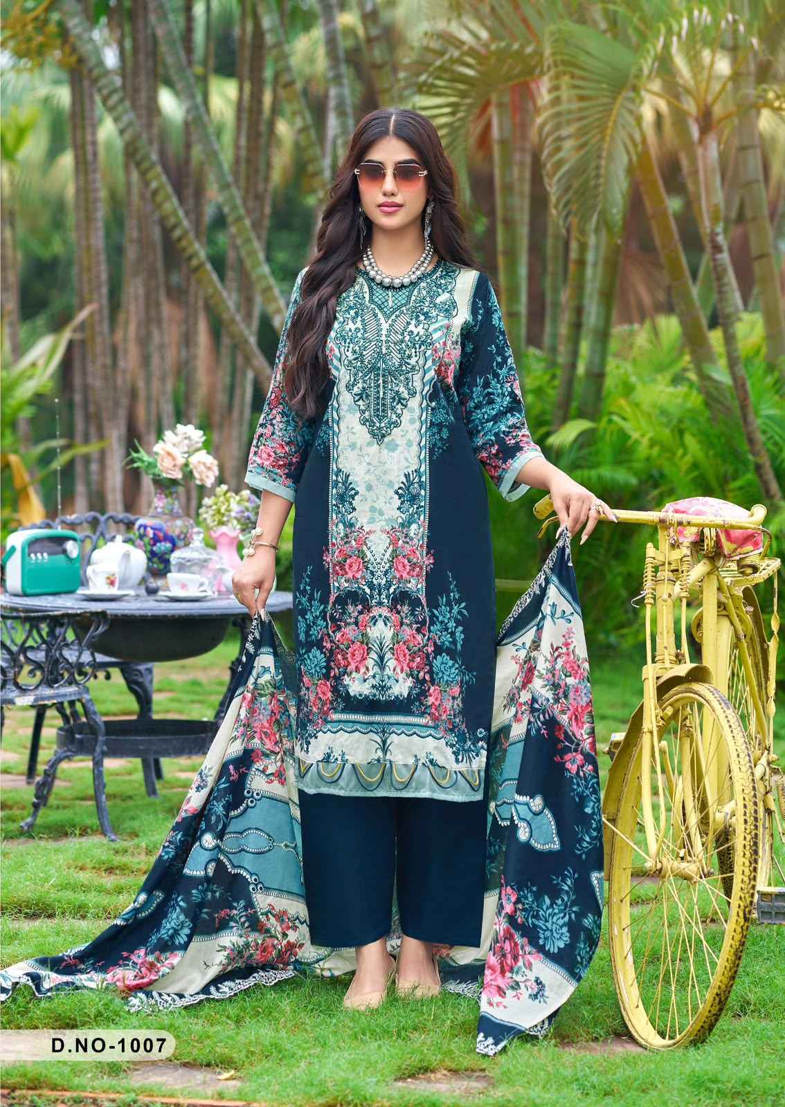 Hala Needle Wonder Lawn Cotton Dress Material 8 pcs Catalogue