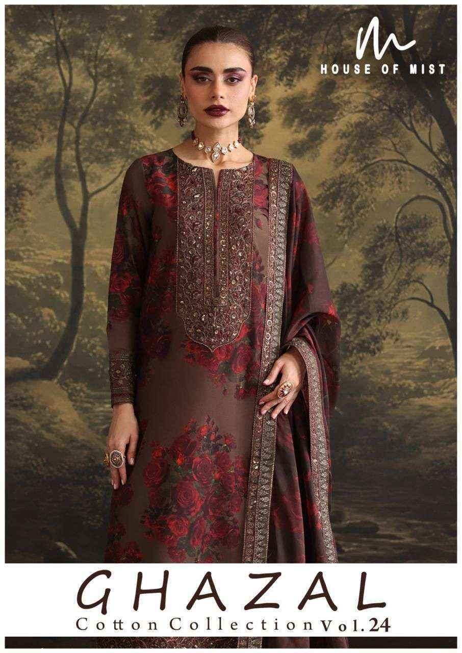 House Of Mist Ghazal Cotton Collection Vol 24 Readymade Cotton Dress 6 pcs Catalogue