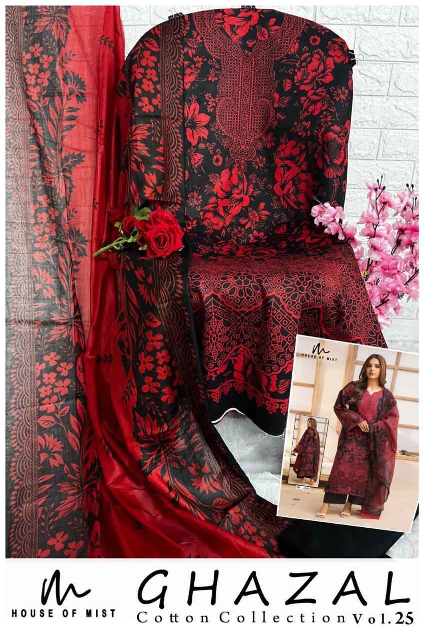 House Of Mist Ghazal Cotton Collection Vol 25 Cotton Dress Material 6 pcs Catalogue