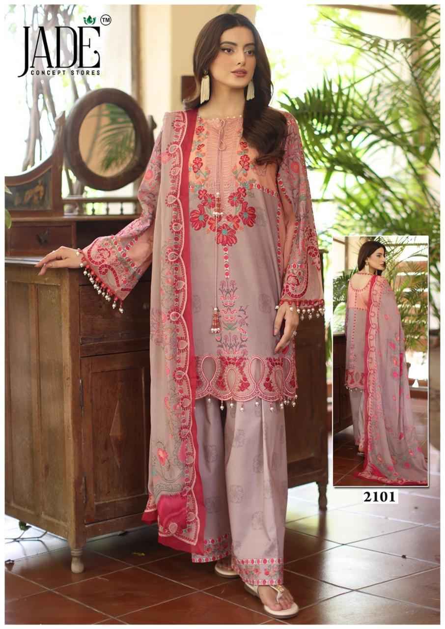 Jade Bin Saeed Heavy Luxury Vol 21 Cotton Dress Material 6 pcs Catalogue