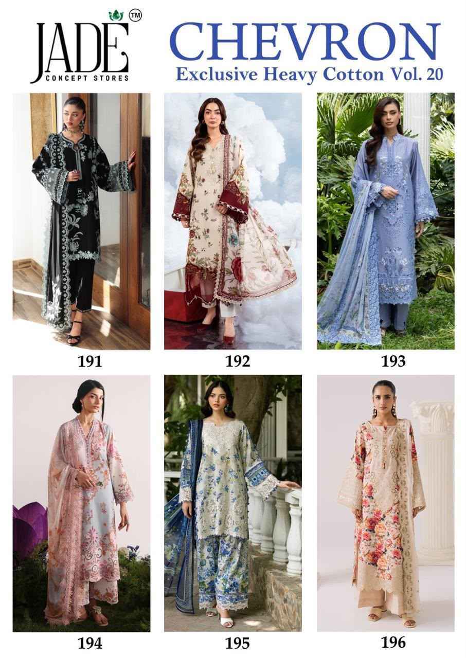 Jade Chevron Vol 20 Cotton Dress Material 6 Pc Catalog
