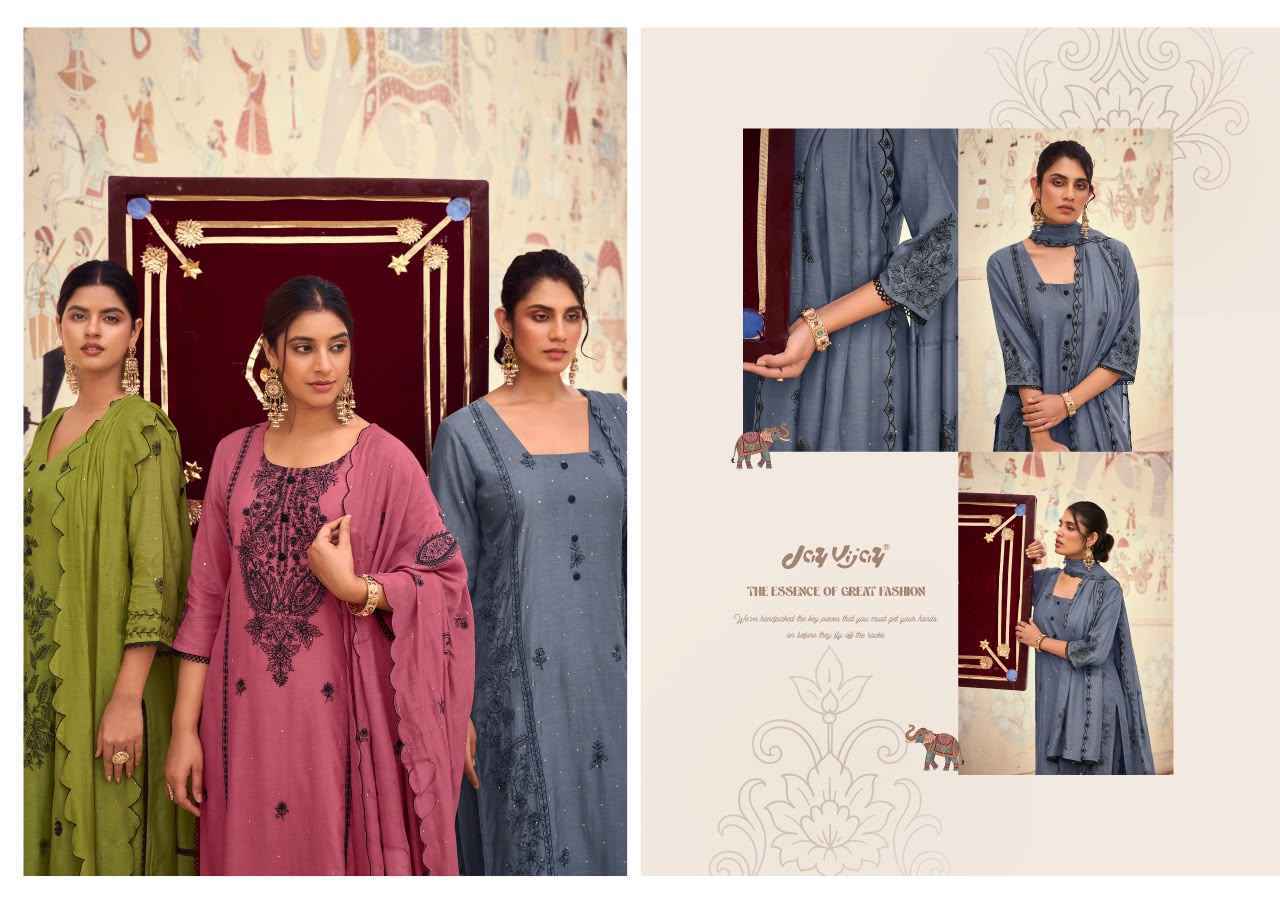 Jay Vijay Dorika Vol 2 Malai Chanderi Dress Material 6 pcs Catalogue
