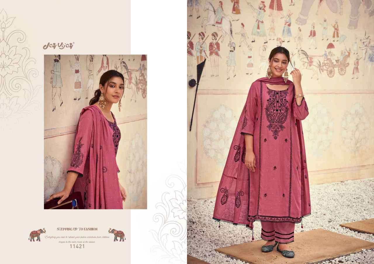 Jay Vijay Dorika Vol 2 Malai Chanderi Dress Material 6 pcs Catalogue