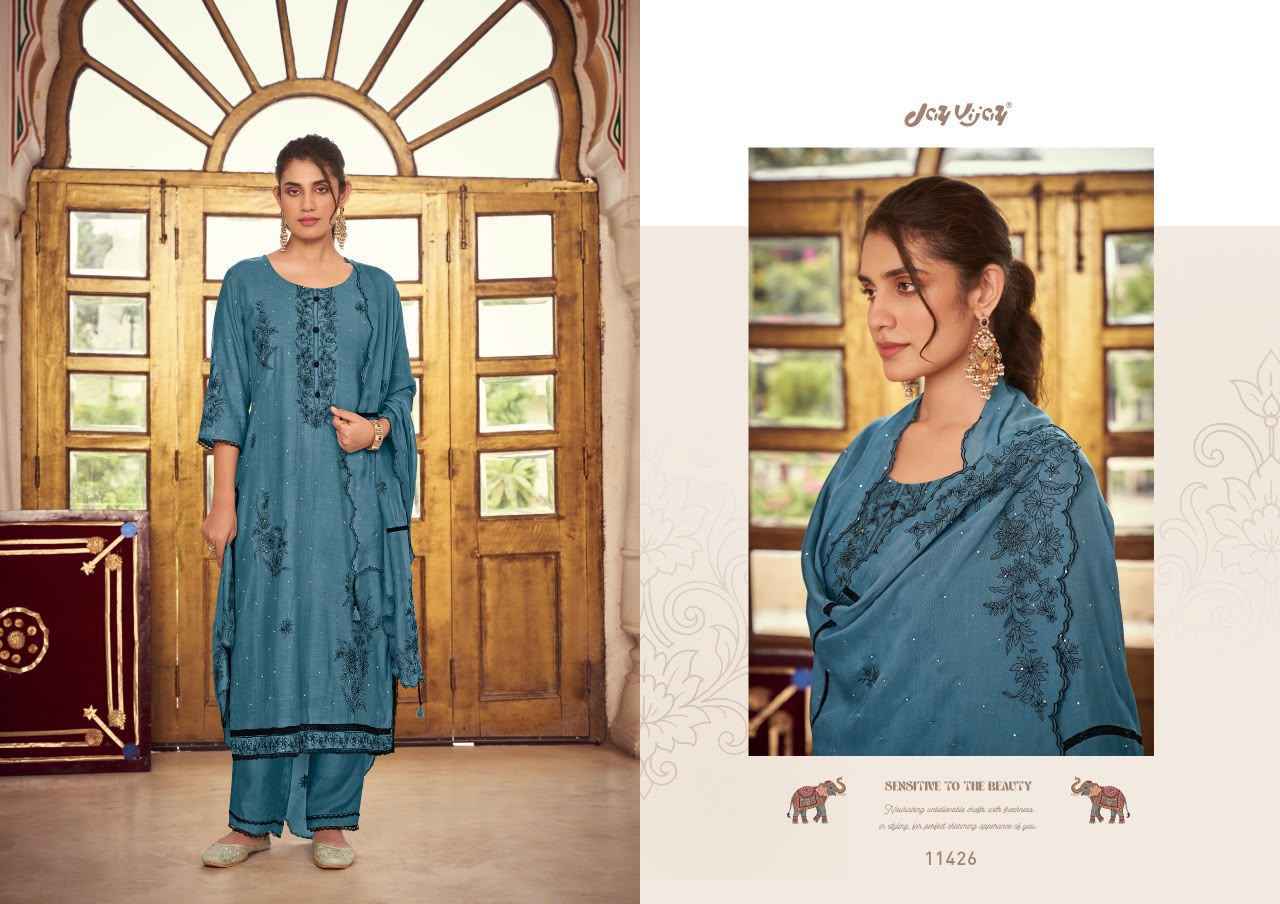 Jay Vijay Dorika Vol 2 Malai Chanderi Dress Material 6 pcs Catalogue