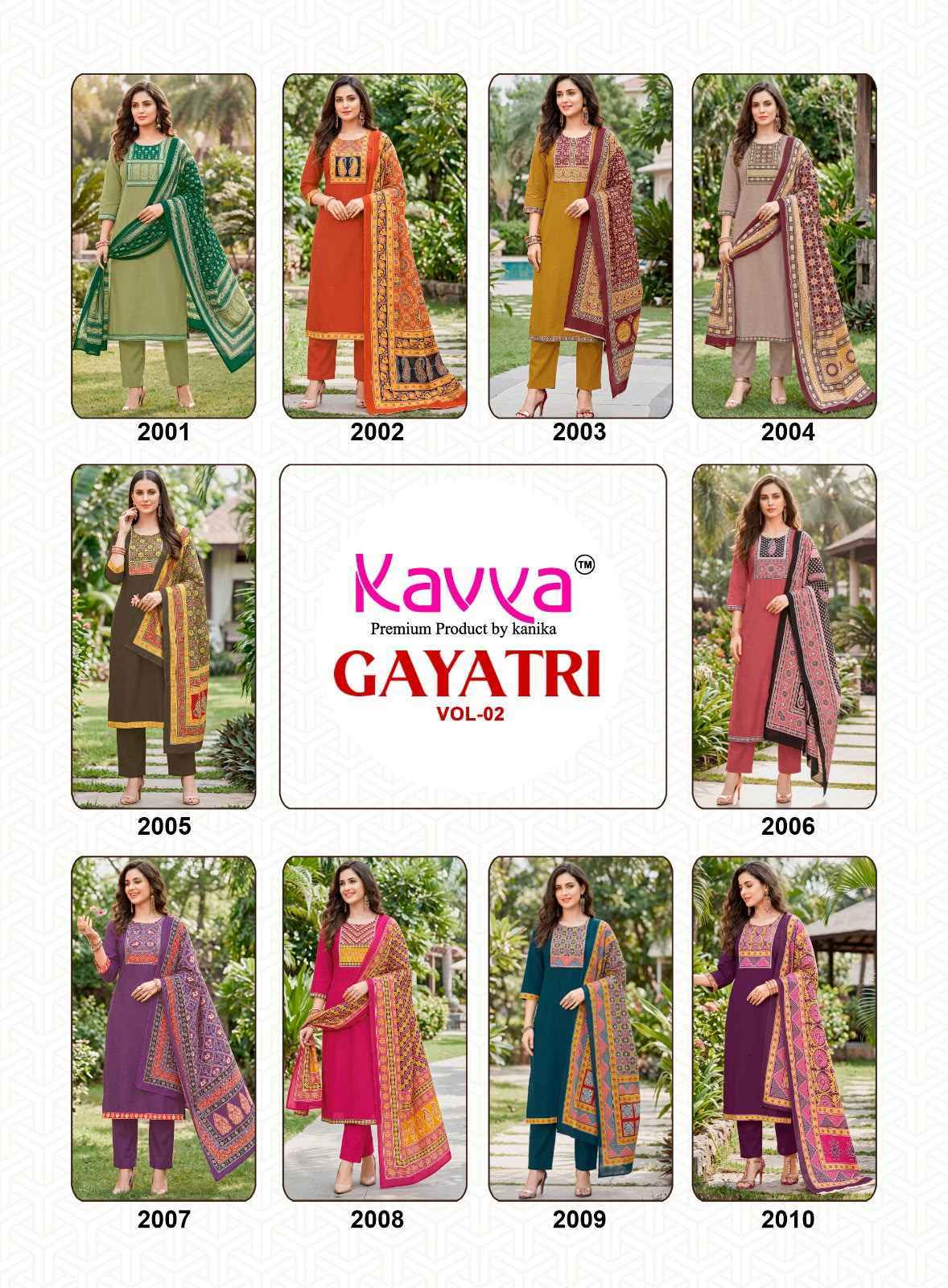 Kavya Gayatri Vol 2 Dhabu Cotton Kurti Combo 10 pcs Catalogue