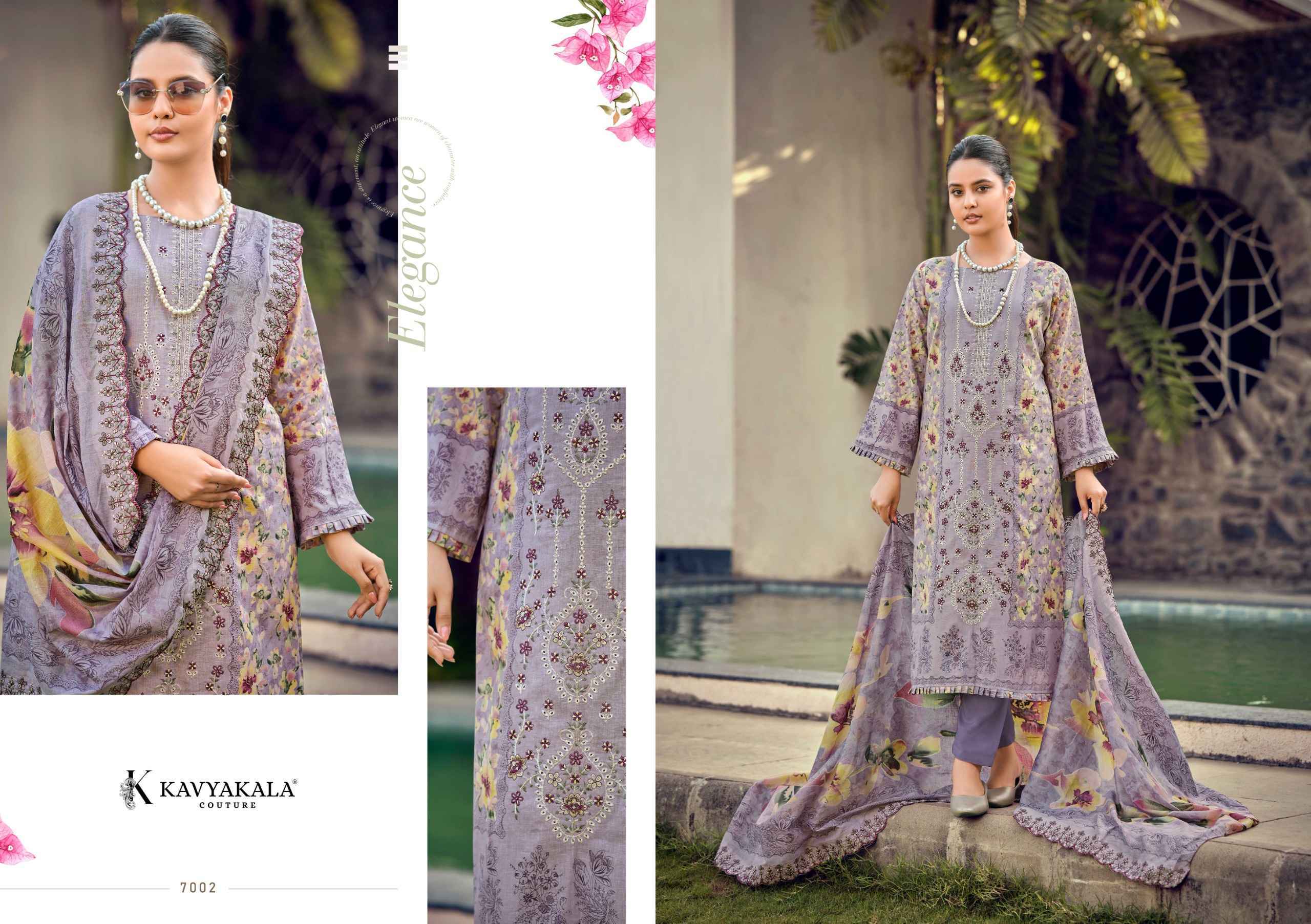 Kavyakala Bin Saeed Vol 7 Cambric Cotton Dress Material 8 pcs Catalogue