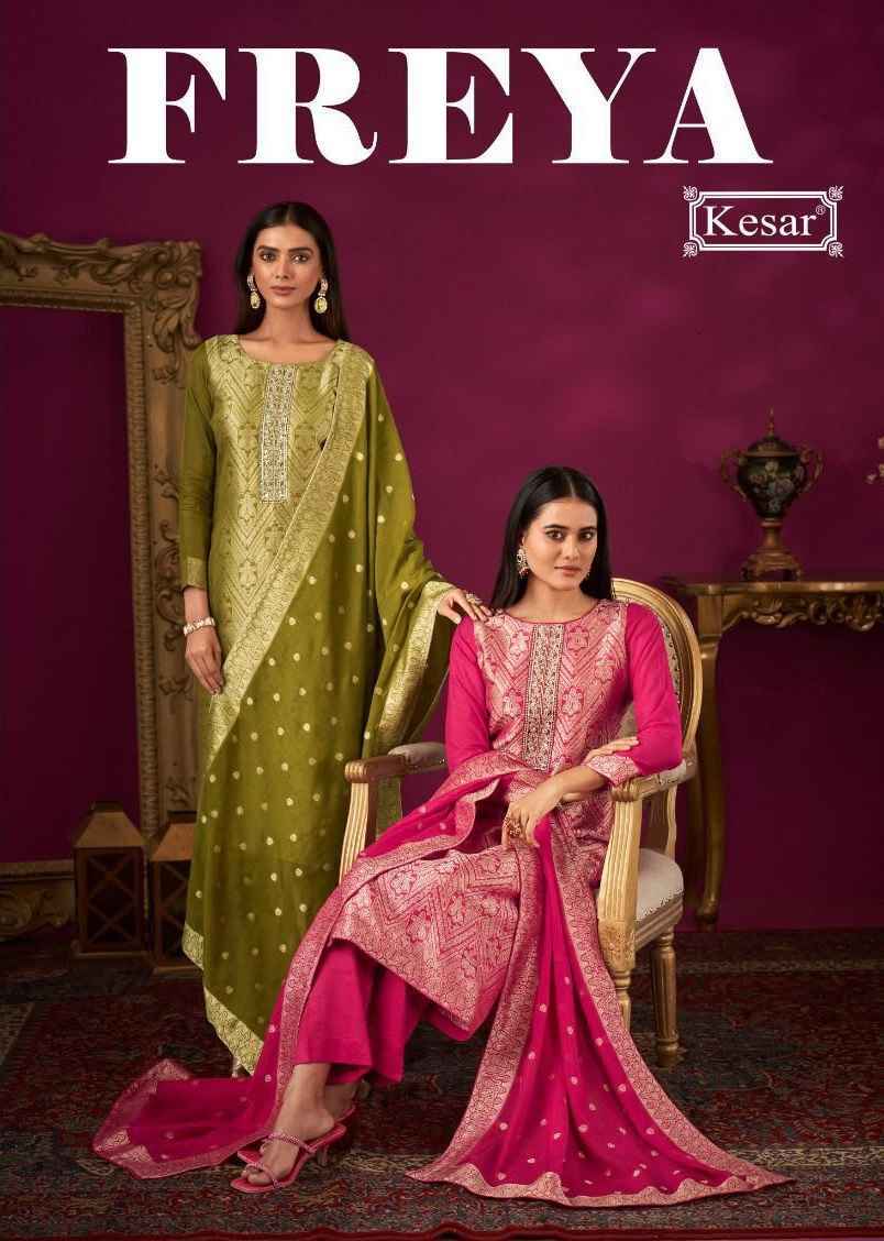 Kesar Karachi Prints Freya Banglory Silk Dress Material 4 pcs Catalogue