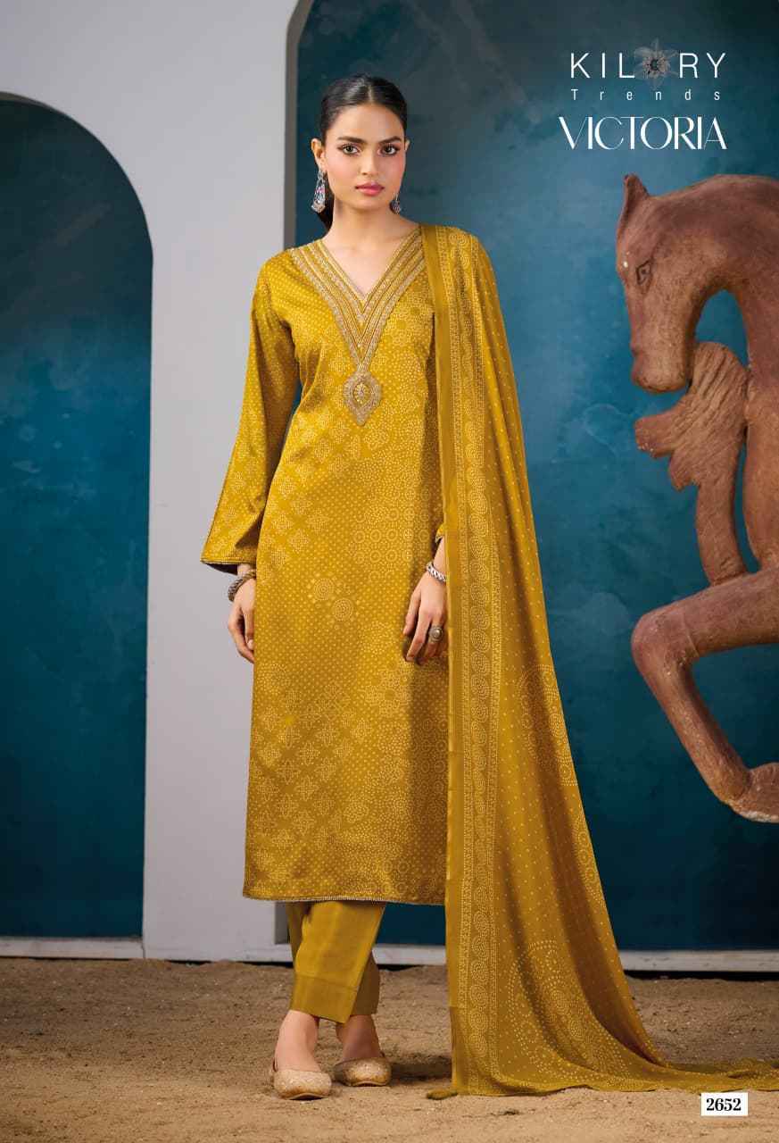 Kilory Trends Victoria Gajji Silk Dress Material 6 pcs Catalogue
