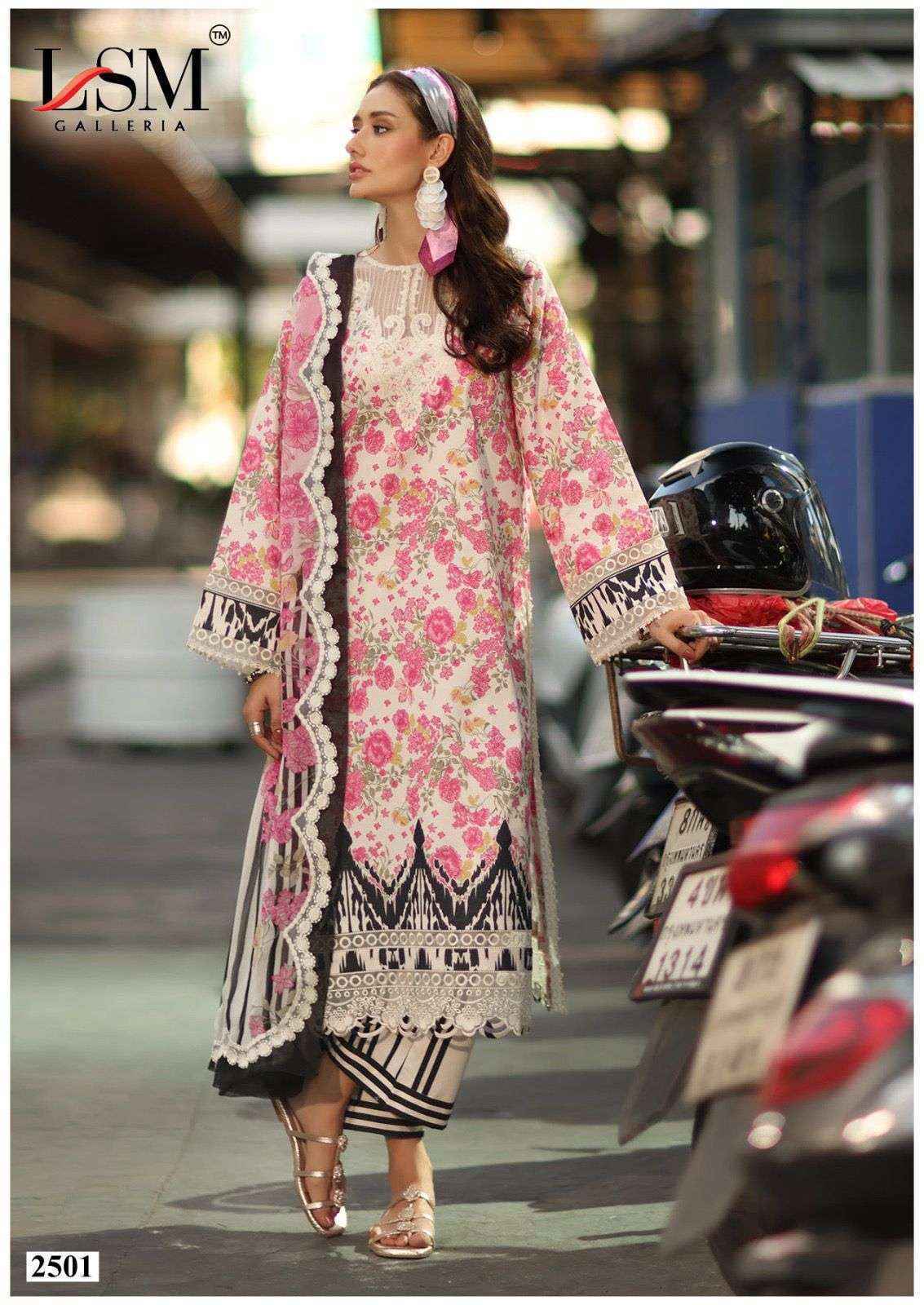 LSM Galleria Parian Dream Vol 25 Readymade Lawn Cotton Dress 6 pcs Catalogue