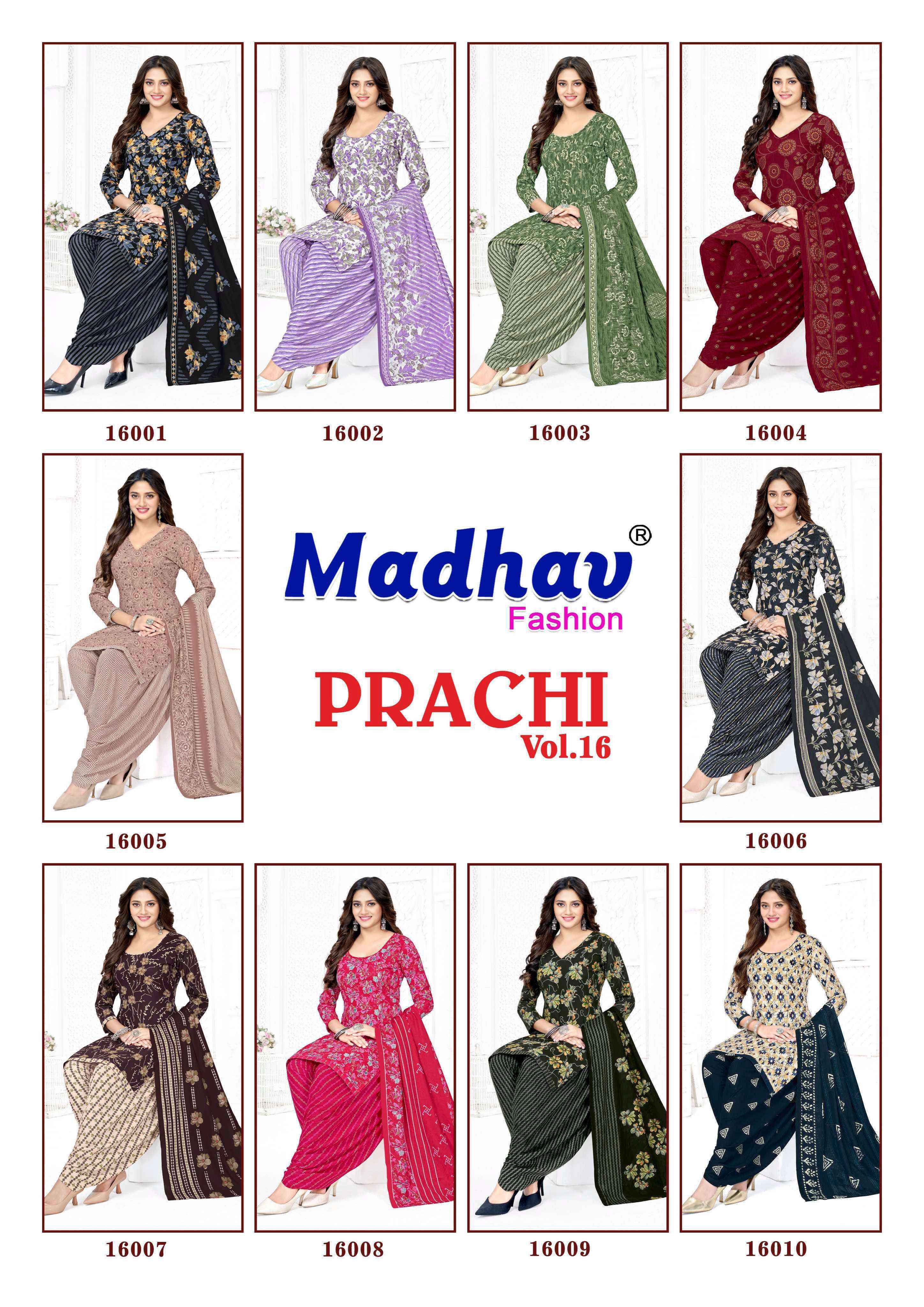 Madhav Fashion Prachi Vol 16 Cotton Dress Material 10 pcs Catalogue