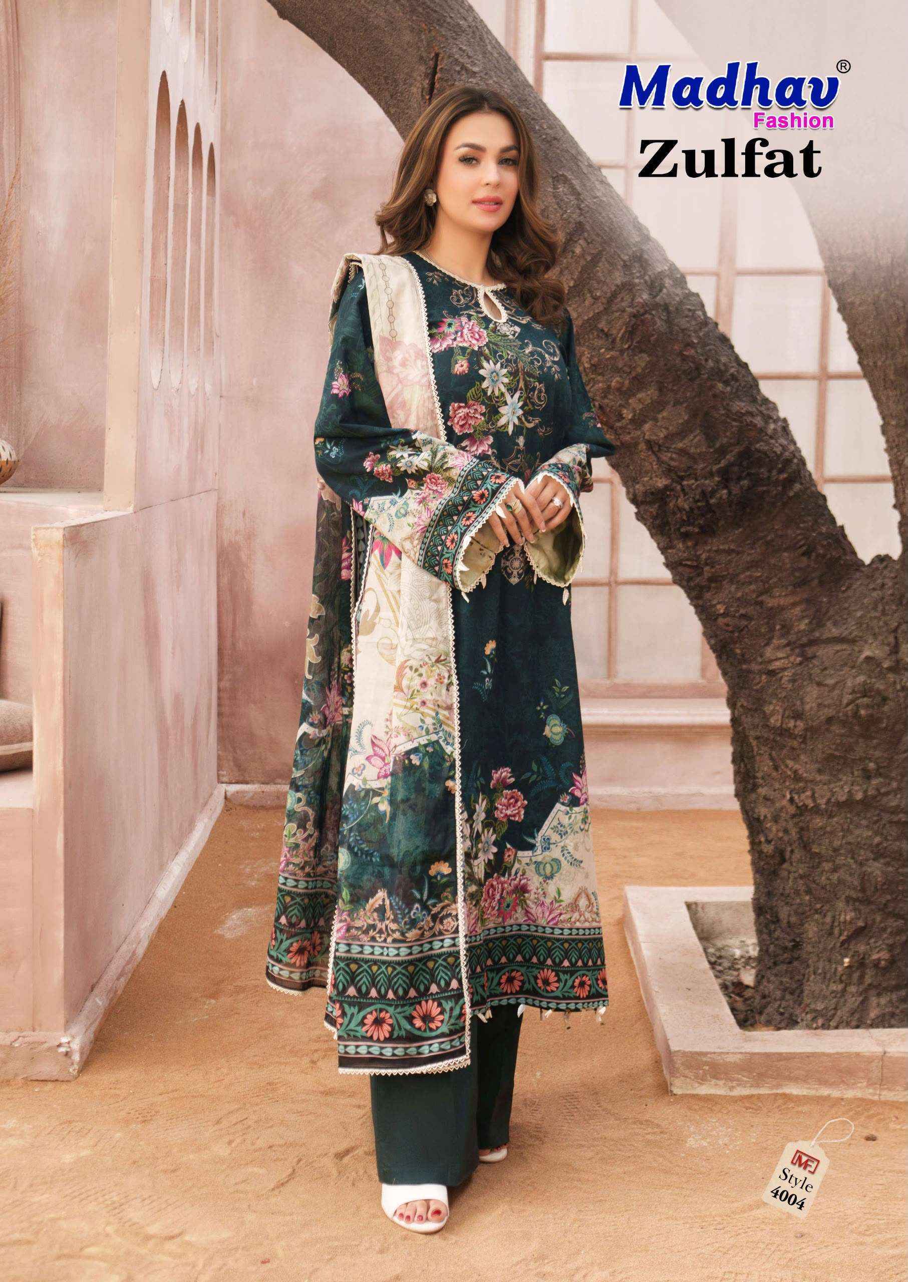 Madhav Fashion Zulfat Vol 4 Lawn Cotton Dress Material 6 pcs Catalogue