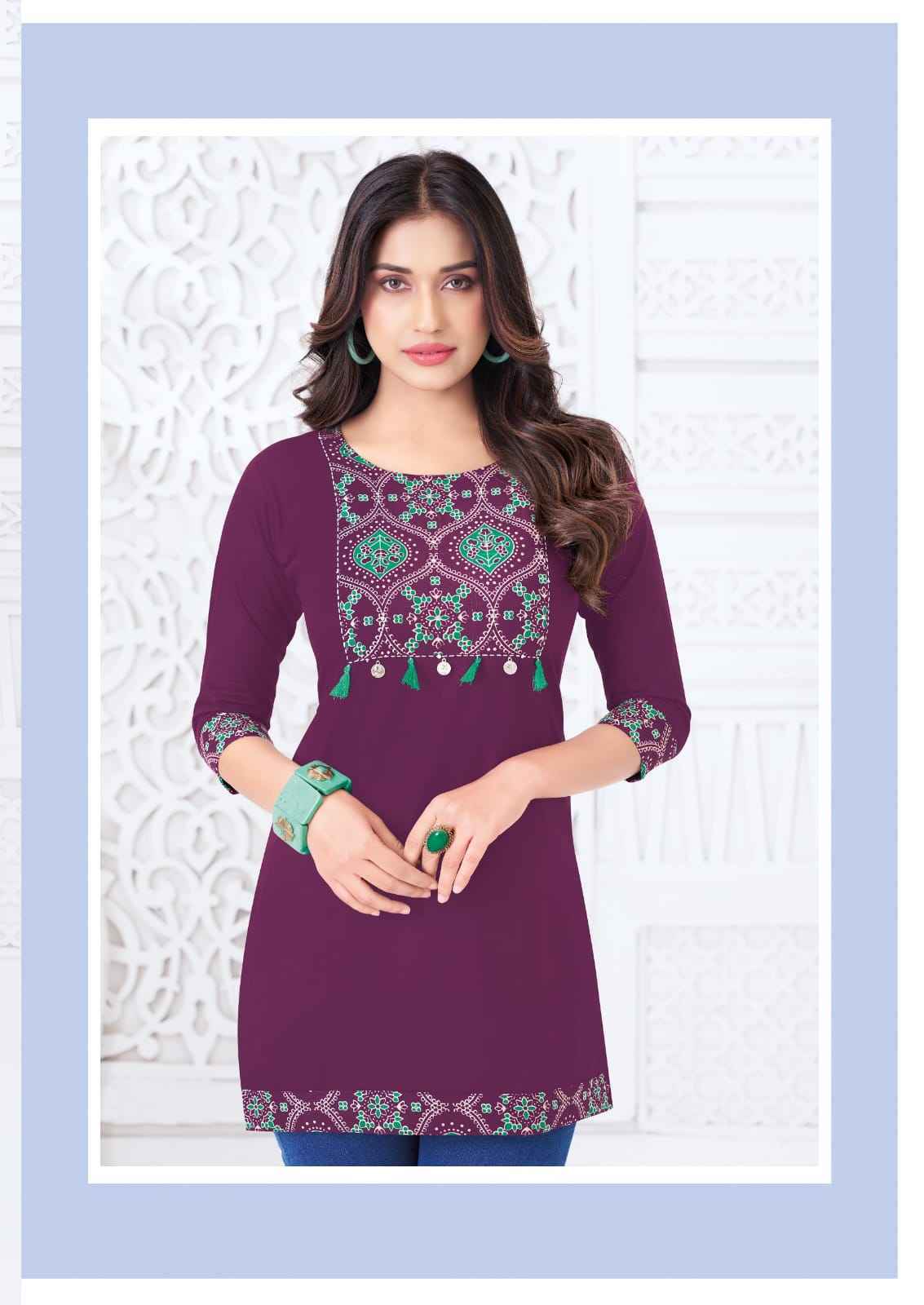 Mayur Creation Vastra Vol 4 Poplin Cotton Tunic Top 10 pcs Catalogue