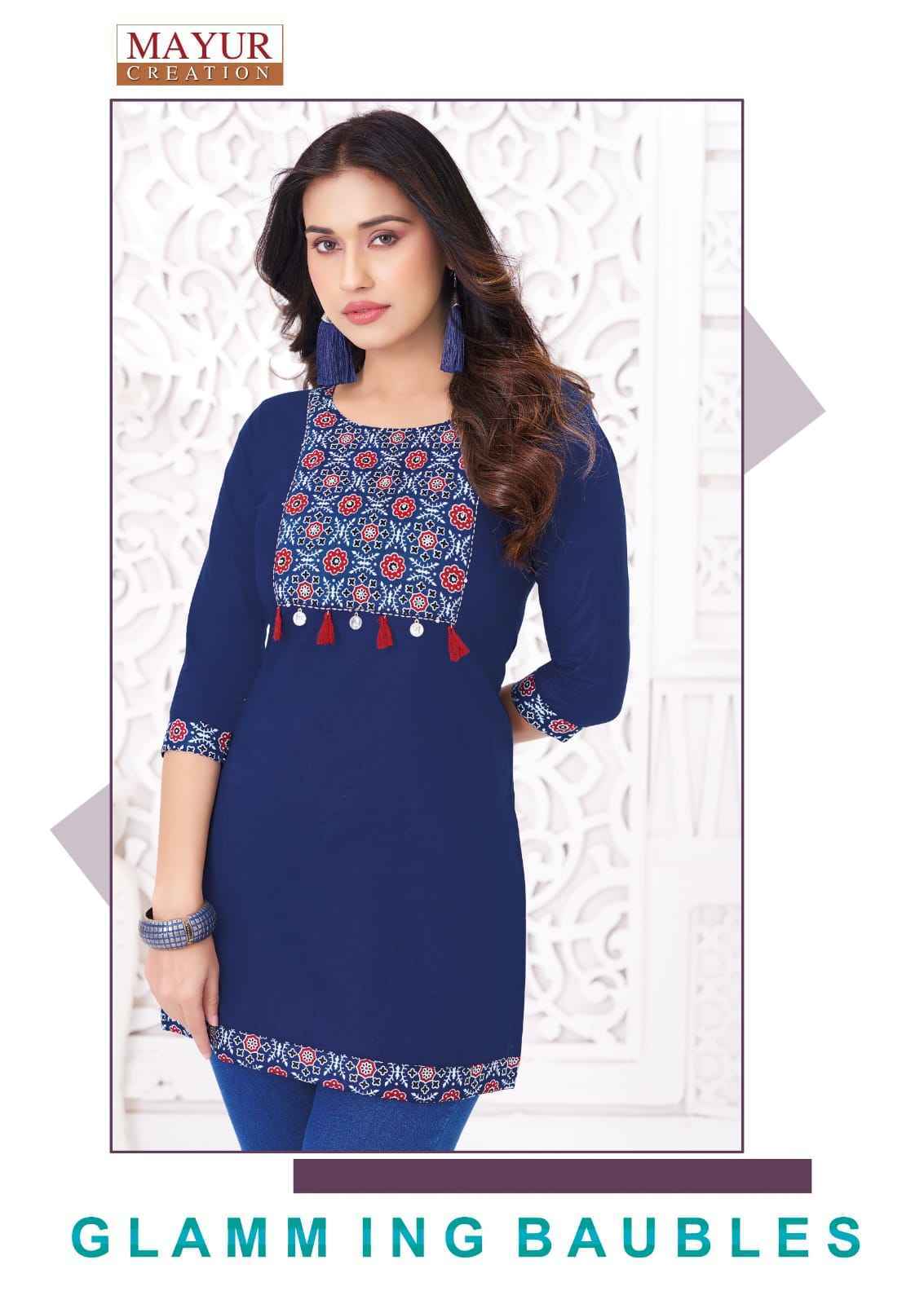 Mayur Creation Vastra Vol 4 Poplin Cotton Tunic Top 10 pcs Catalogue