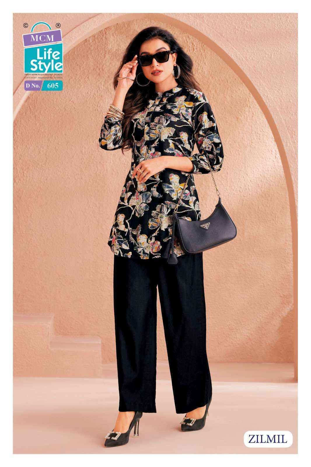 MCM Lifestyle Zilmil Vol 6 Vertican Top With Plazzo 10 pcs Catalogue