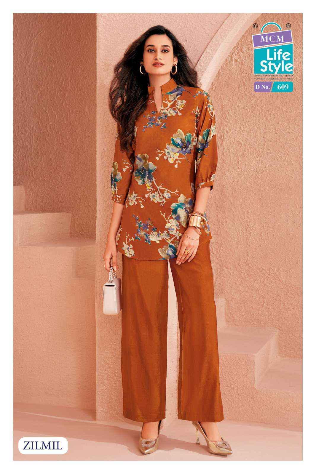 MCM Lifestyle Zilmil Vol 6 Vertican Top With Plazzo 10 pcs Catalogue